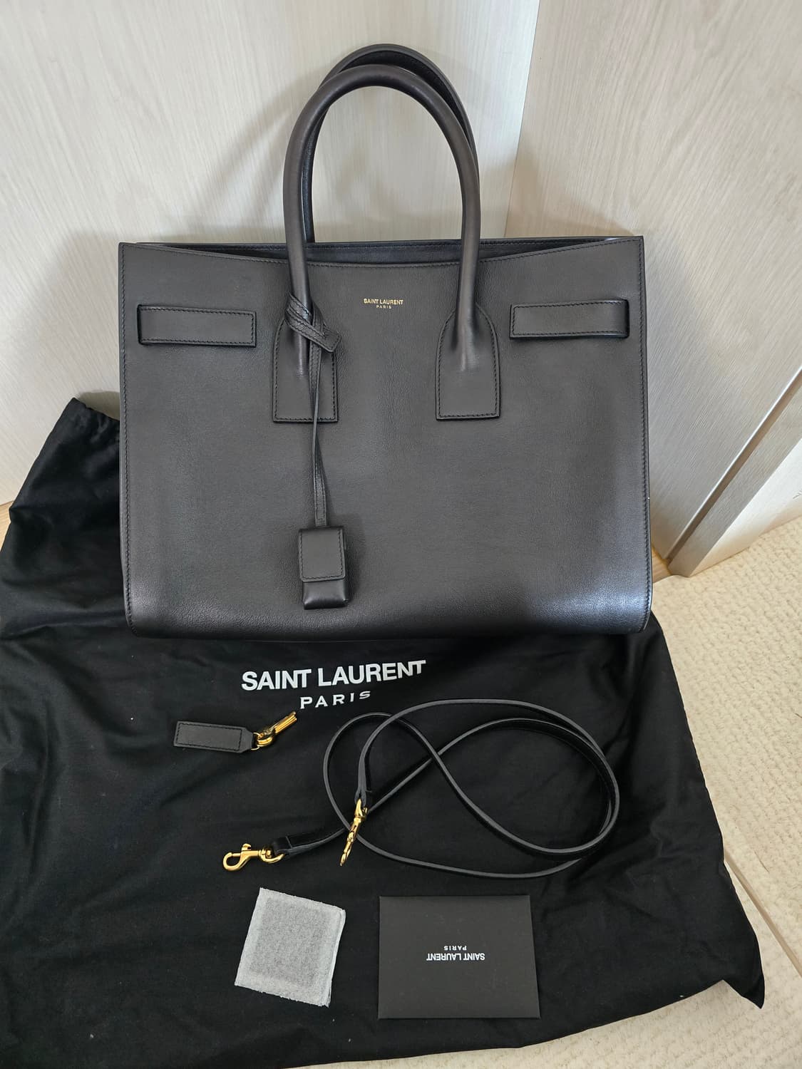 생로랑 삭드주르 블랙 토드백 숄더백 상품이미지1