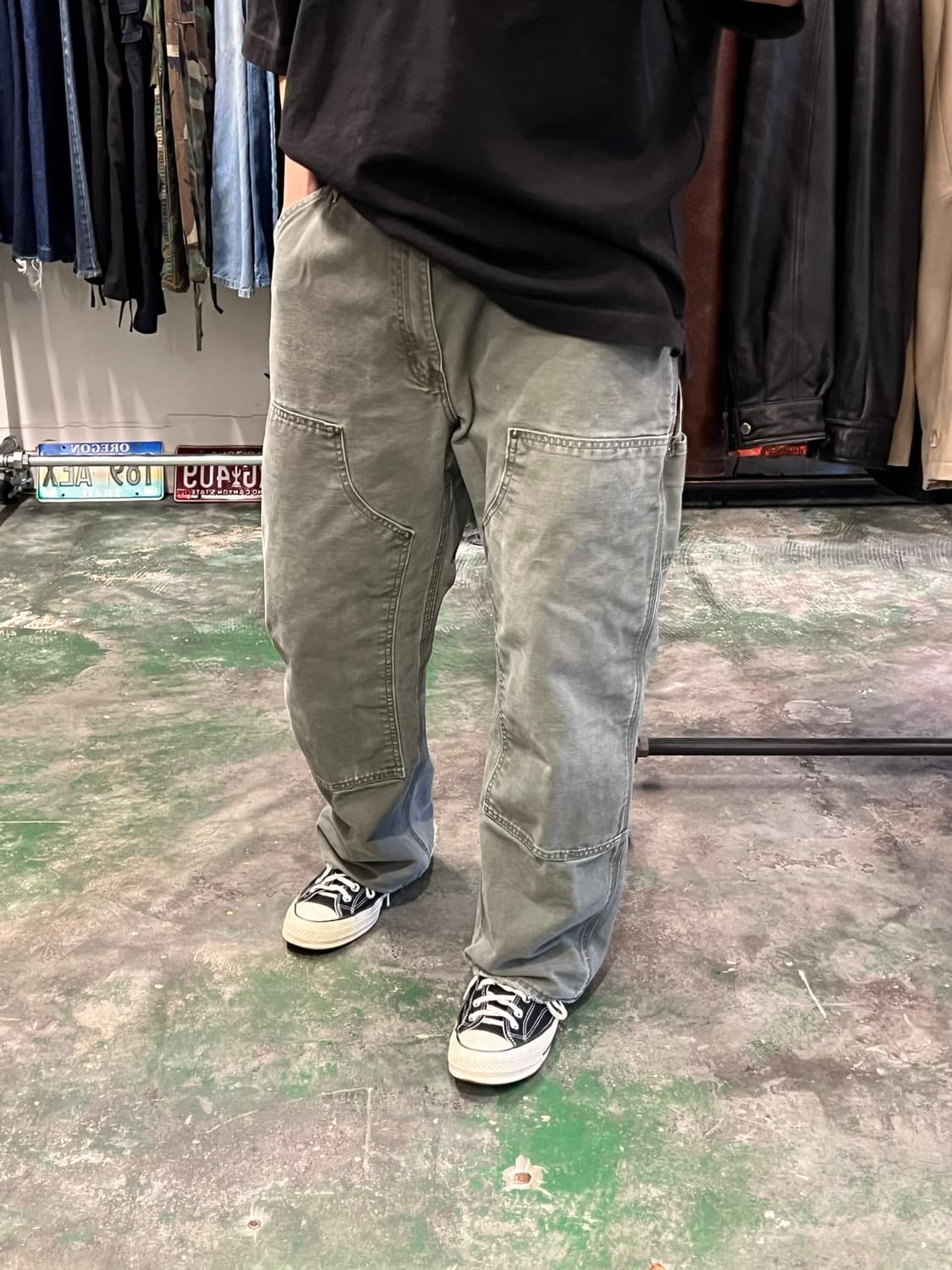 [38x30] 칼하트 B136 MOS 모스그린 더블니 캔버스 카펜터 상품이미지3