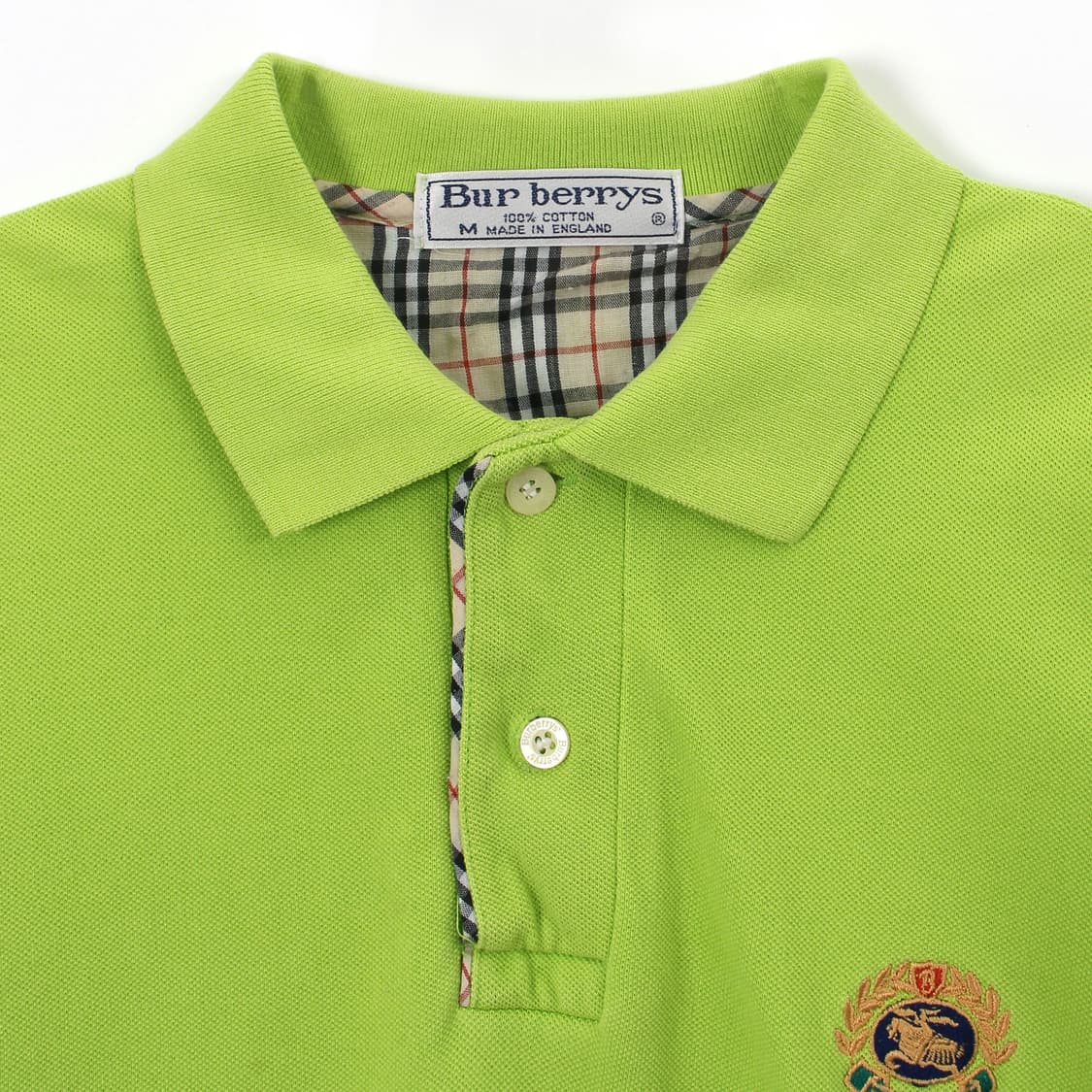 버버리 90 라임 그린 카라티 pk셔츠 상품이미지3