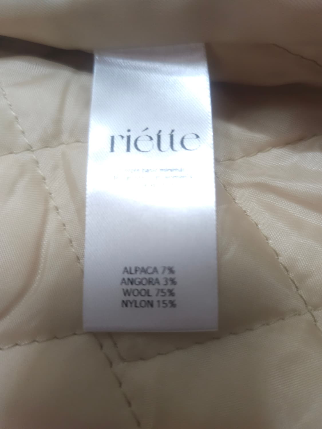 riette 리에뜨 알파카 앙고라 울 누빔자켓 상품이미지10