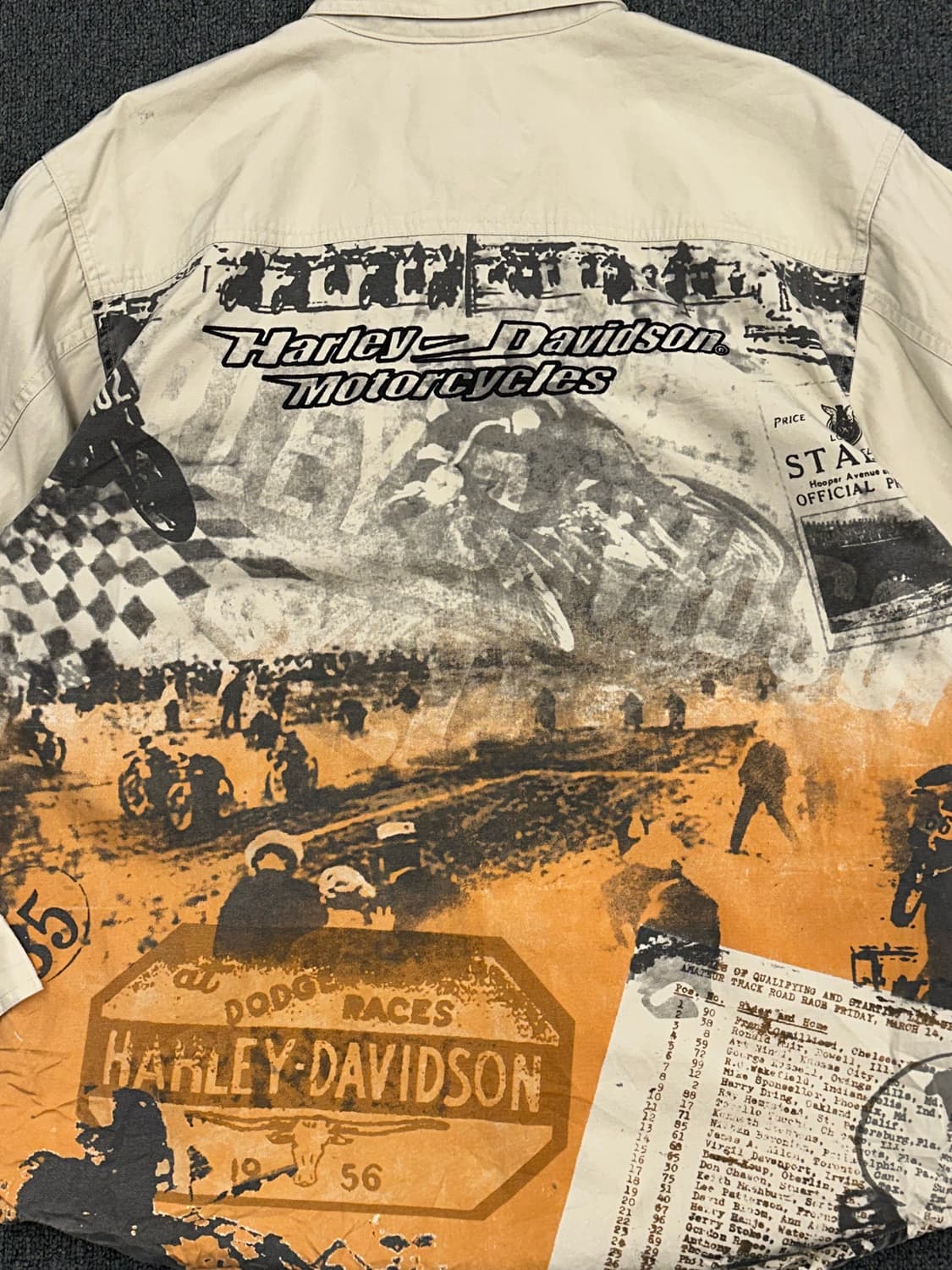 OS)할리데이비슨 vintage 그래픽 버튼 긴팔셔츠 상품이미지3