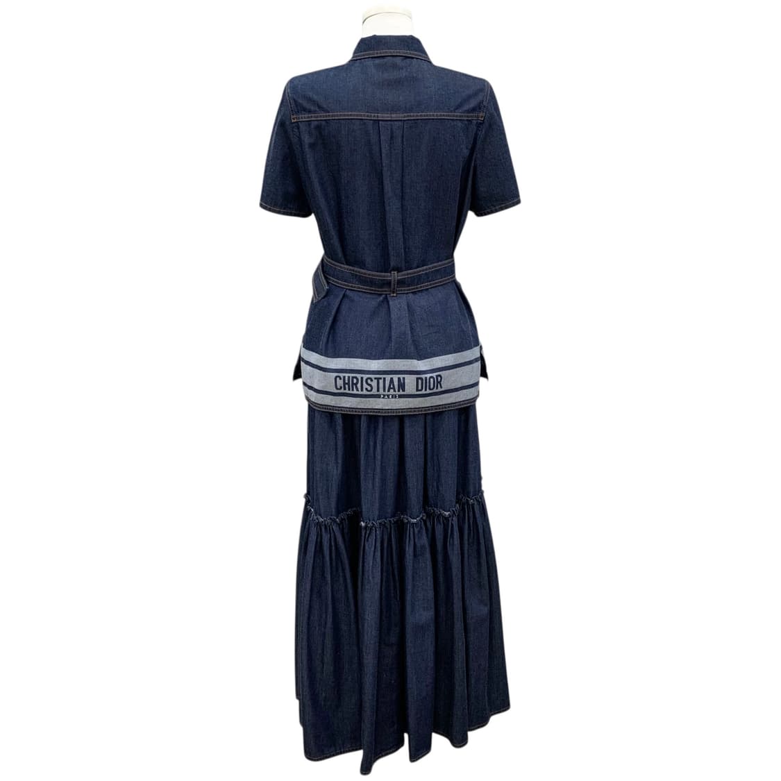 크리스찬 디올 쿠튀르 티어드 데님 벨트 롱 스커트 상품이미지4