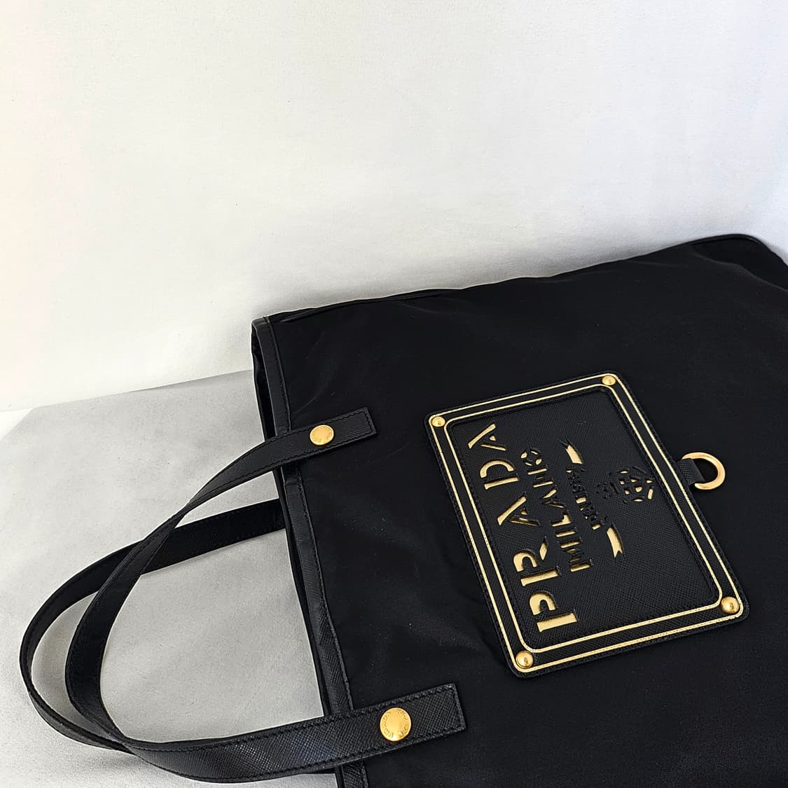 [정품 PRADA] 프라다 금장 나일론 토트백 서류가방 상품이미지4