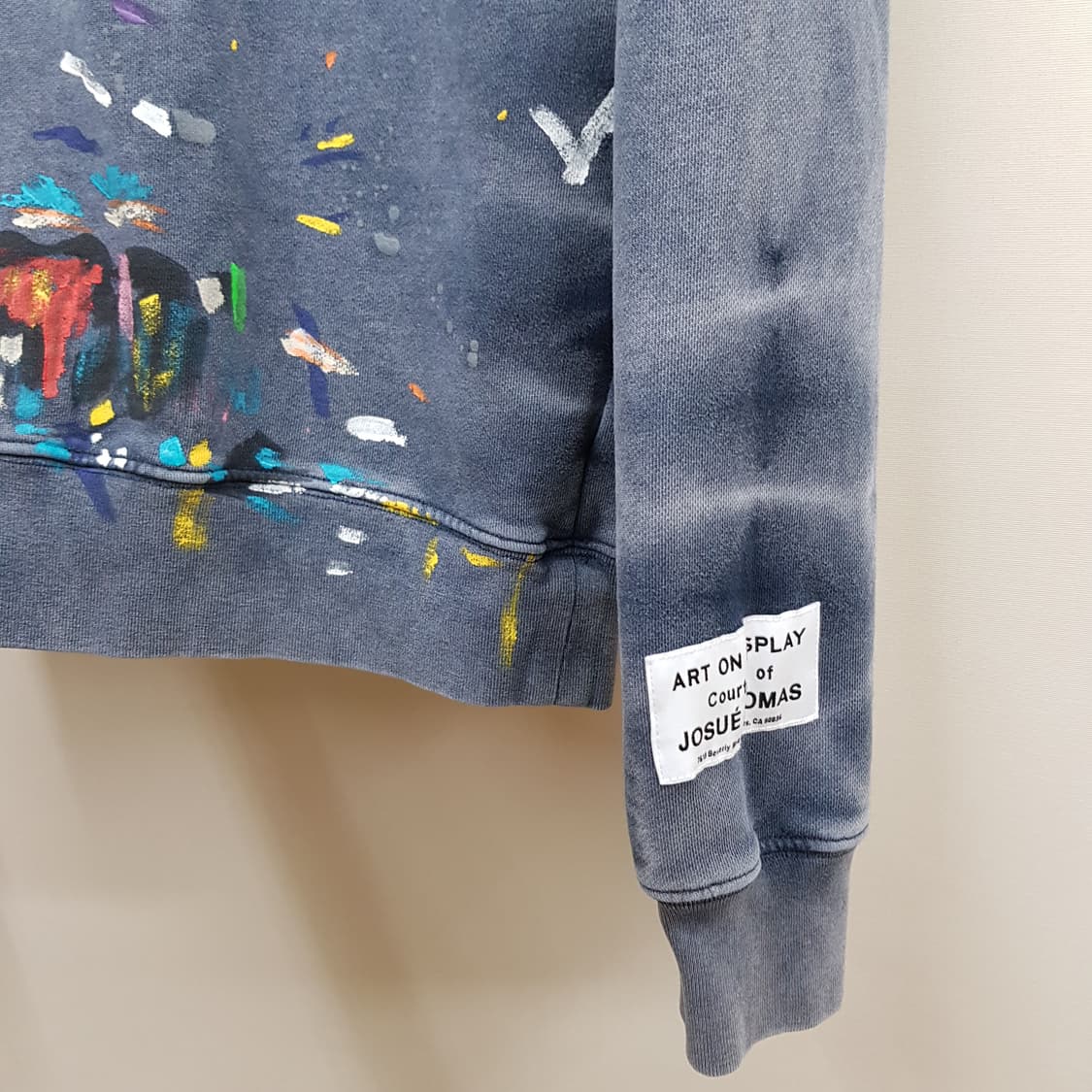 한섬 랑방 로고 페인팅 그래픽 후드 스웨트셔츠 100사이즈 상품이미지4