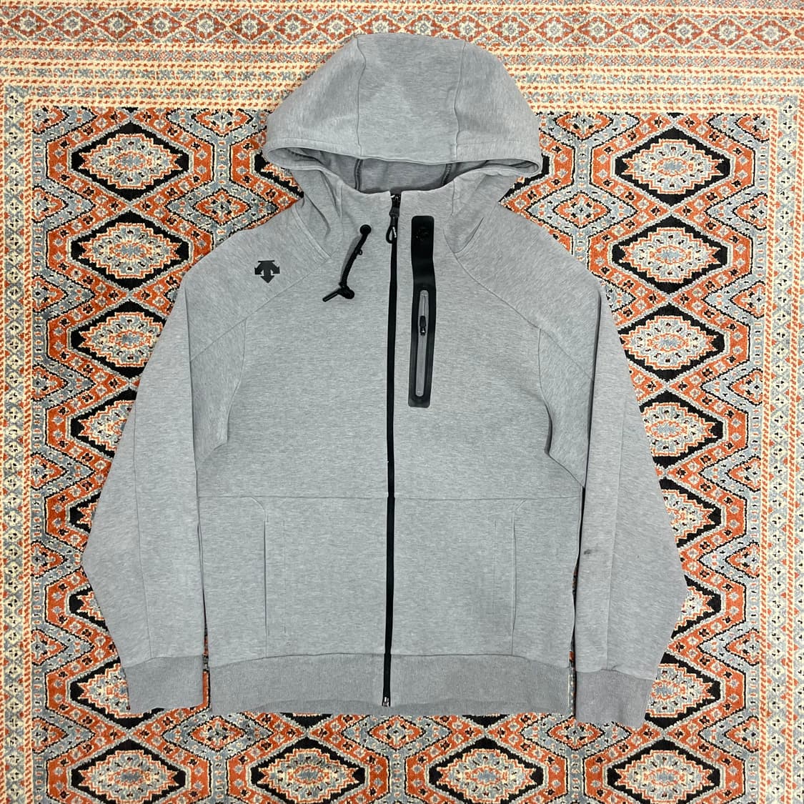 데상트 테크팩 그레이 풀집업 후드집업 남성100 상품이미지1