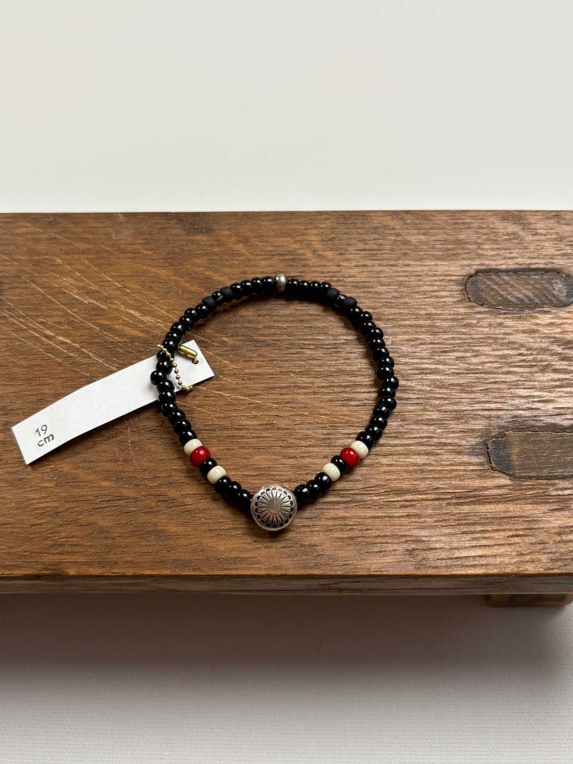 SILVER925 CONCHO & BEAS BRACELET (블랙) 상품이미지1