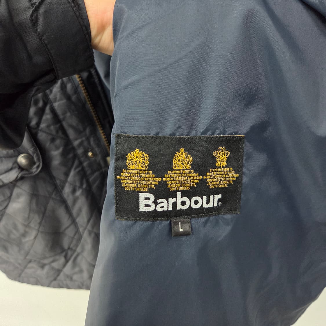 바버 블랙 퀼팅 자켓 남L 상품이미지8