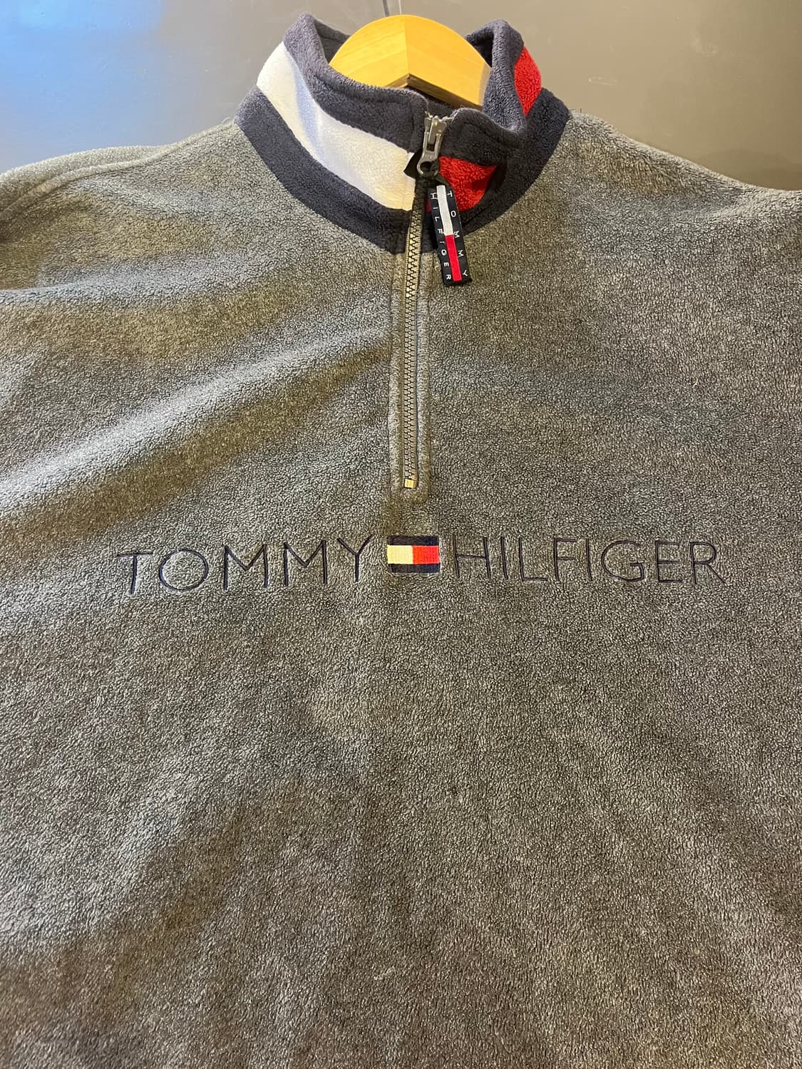 토미 힐피거 플리스 하프집 그레이 (90’s / 대만제) 상품이미지5