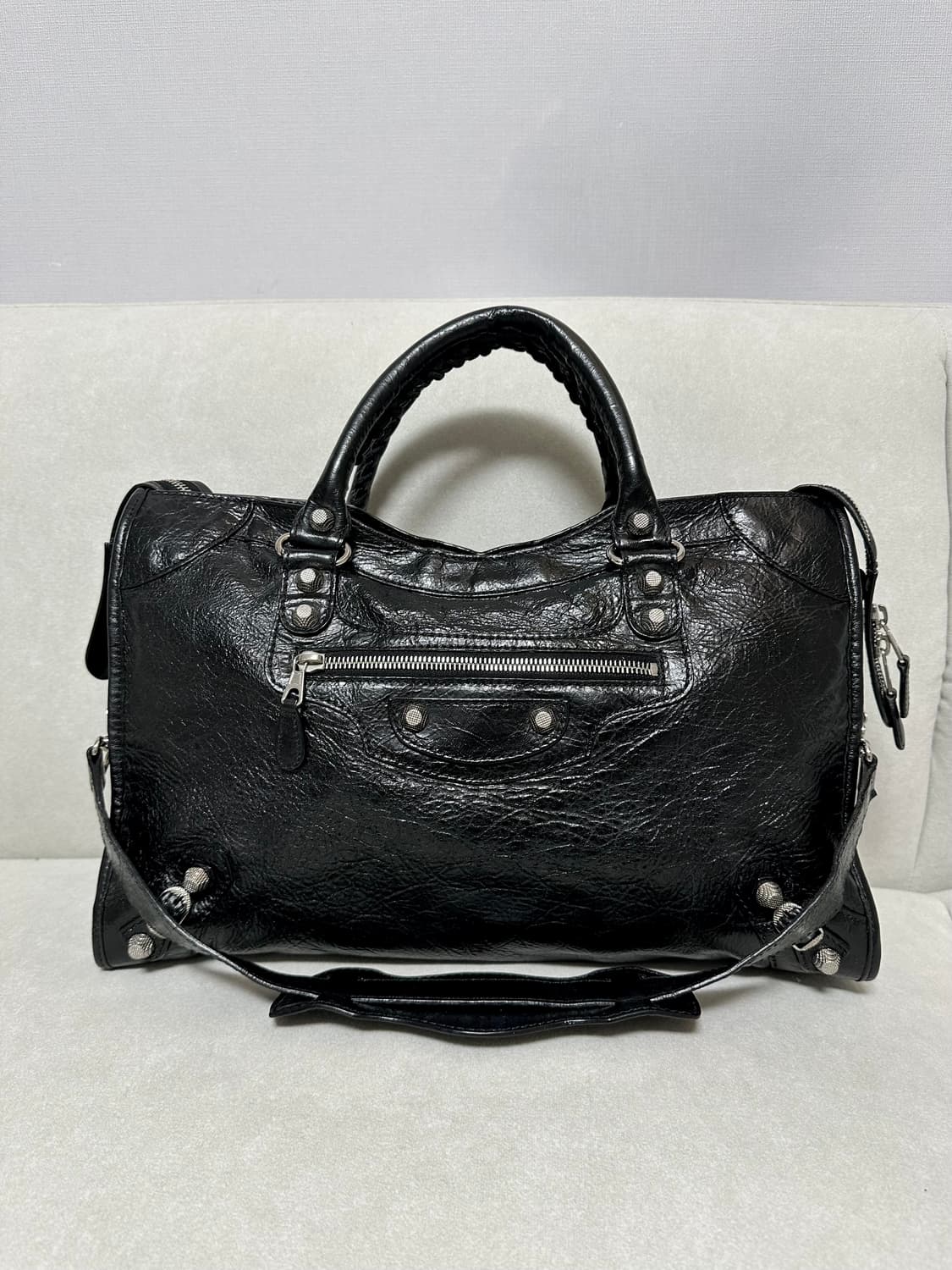 [A+ 정품] 발렌시아가 시티 모터백 미디움 블랙 상품이미지2