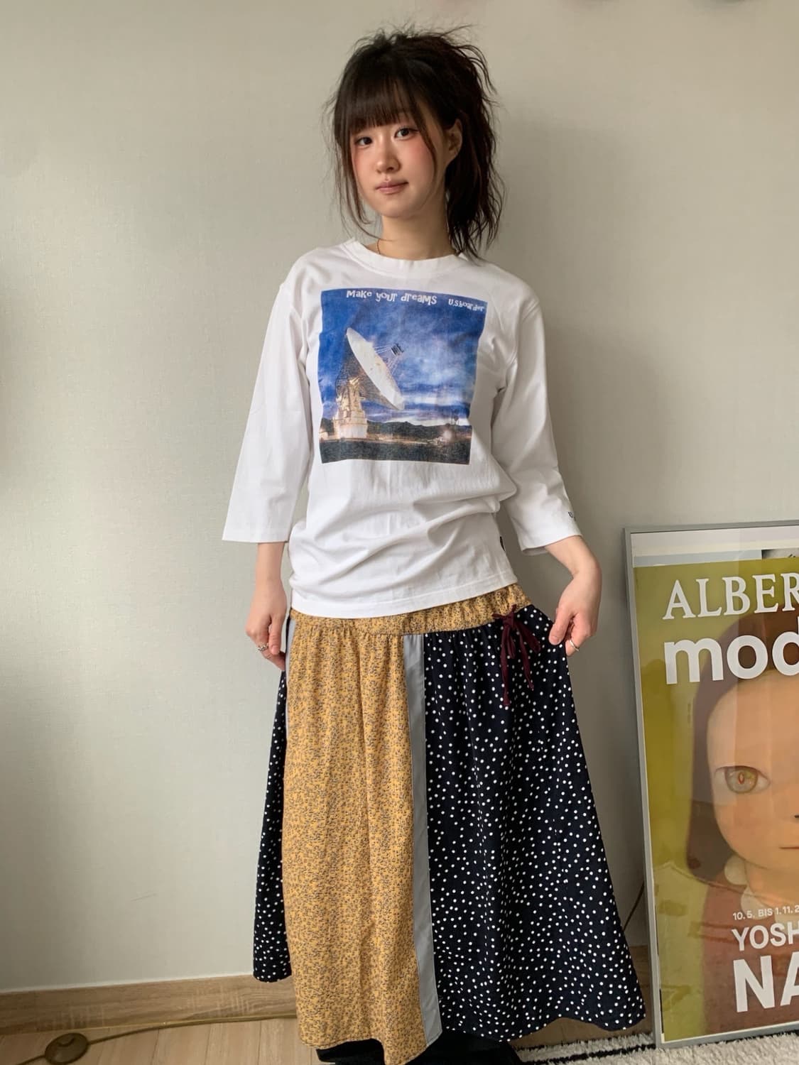 pou dou dou, patchwork skirt 상품이미지2