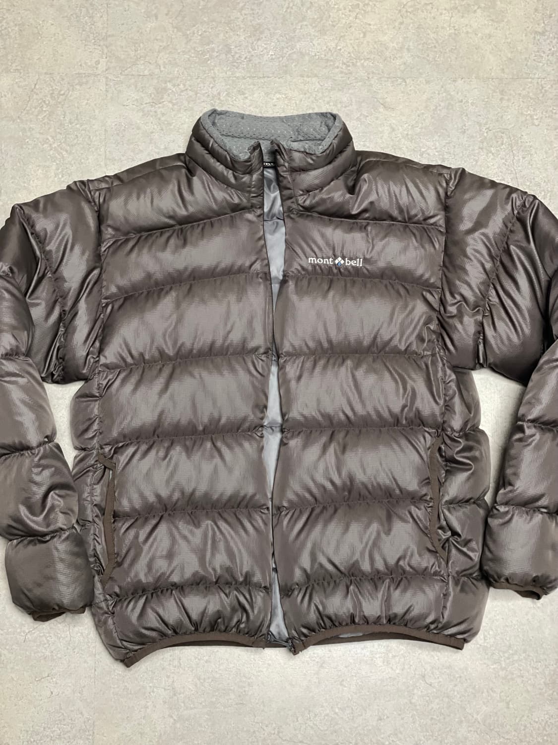 빈티지 몽벨 라이트 알파인 구스 다운 패딩 자켓 초코 브라운 모카 무스 상품이미지2