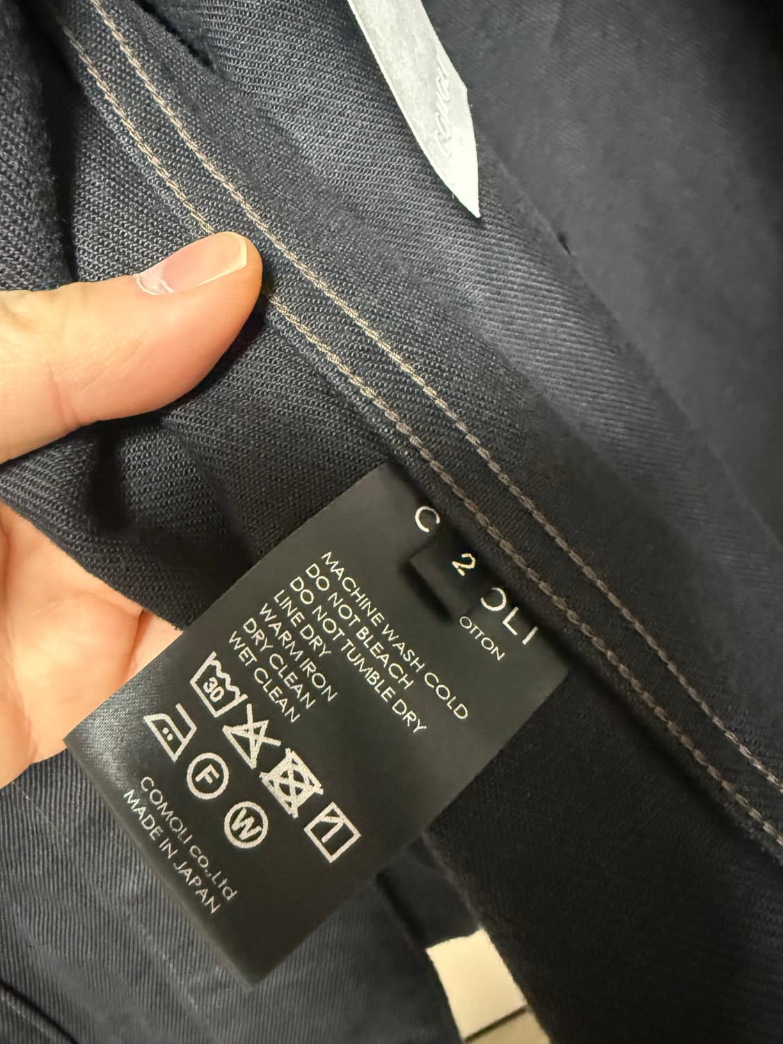 코모리 Comoli 26SS 블랙 데님 워크 재킷 D01-01002 상품이미지6