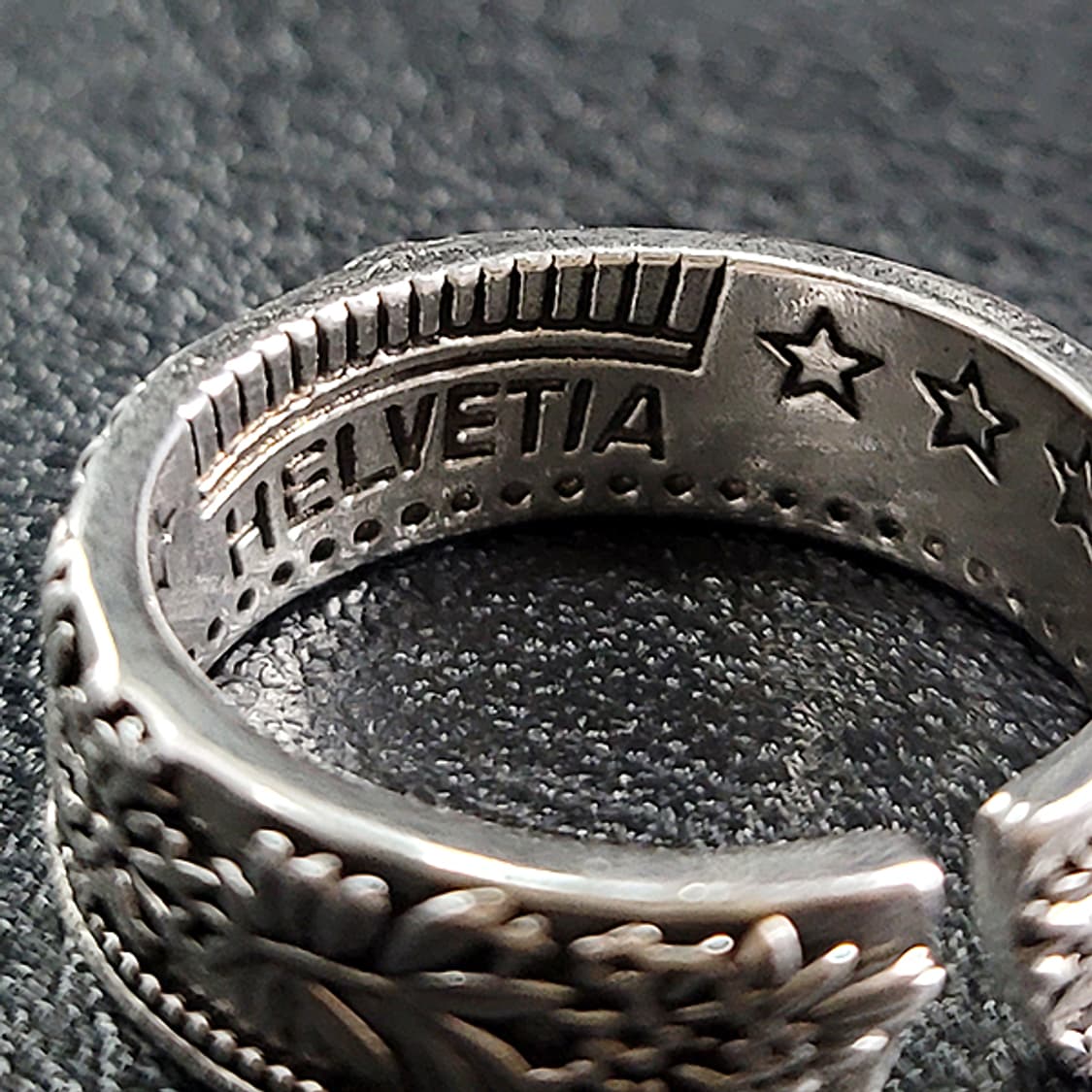 Edelweiss 백동 남자 엔틱 빈티지 명품 네추럴 상징 꽃 반지 상품이미지6