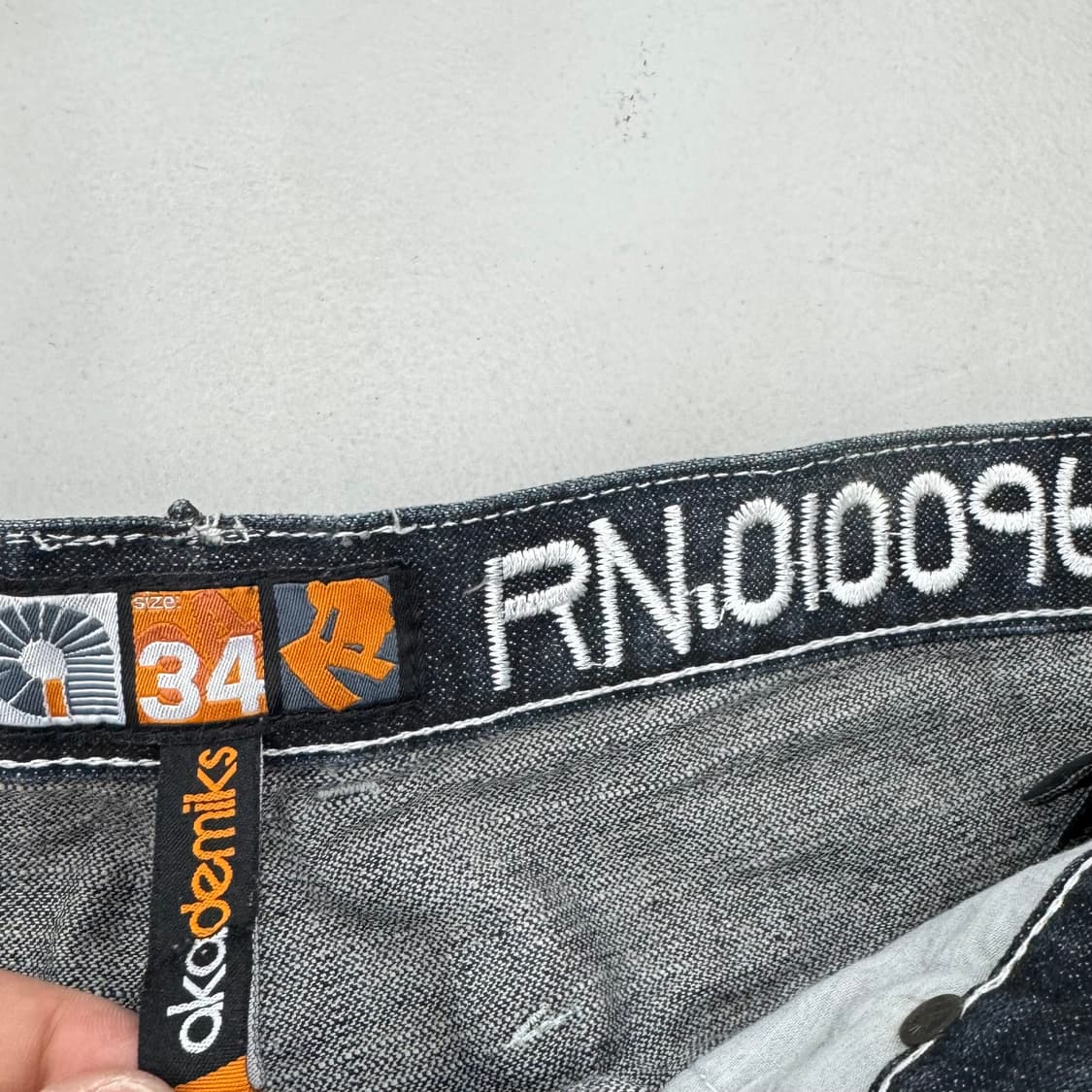 아카데믹스 올드스쿨 워싱 와이드 힙합 데님팬츠 상품이미지7