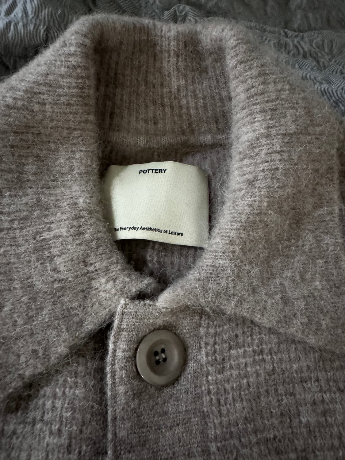 포터리 알파카 폴로 가디건 멜란지 토프 1사이즈 상품이미지3
