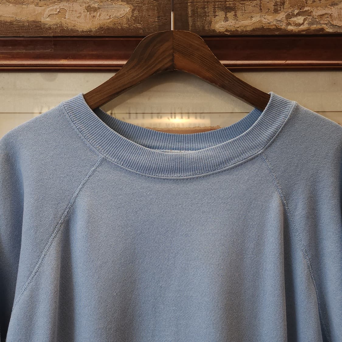 90s pannill 빈티지 스웻셔츠 플레인 스웻셔츠 파스텔 블루 상품이미지3