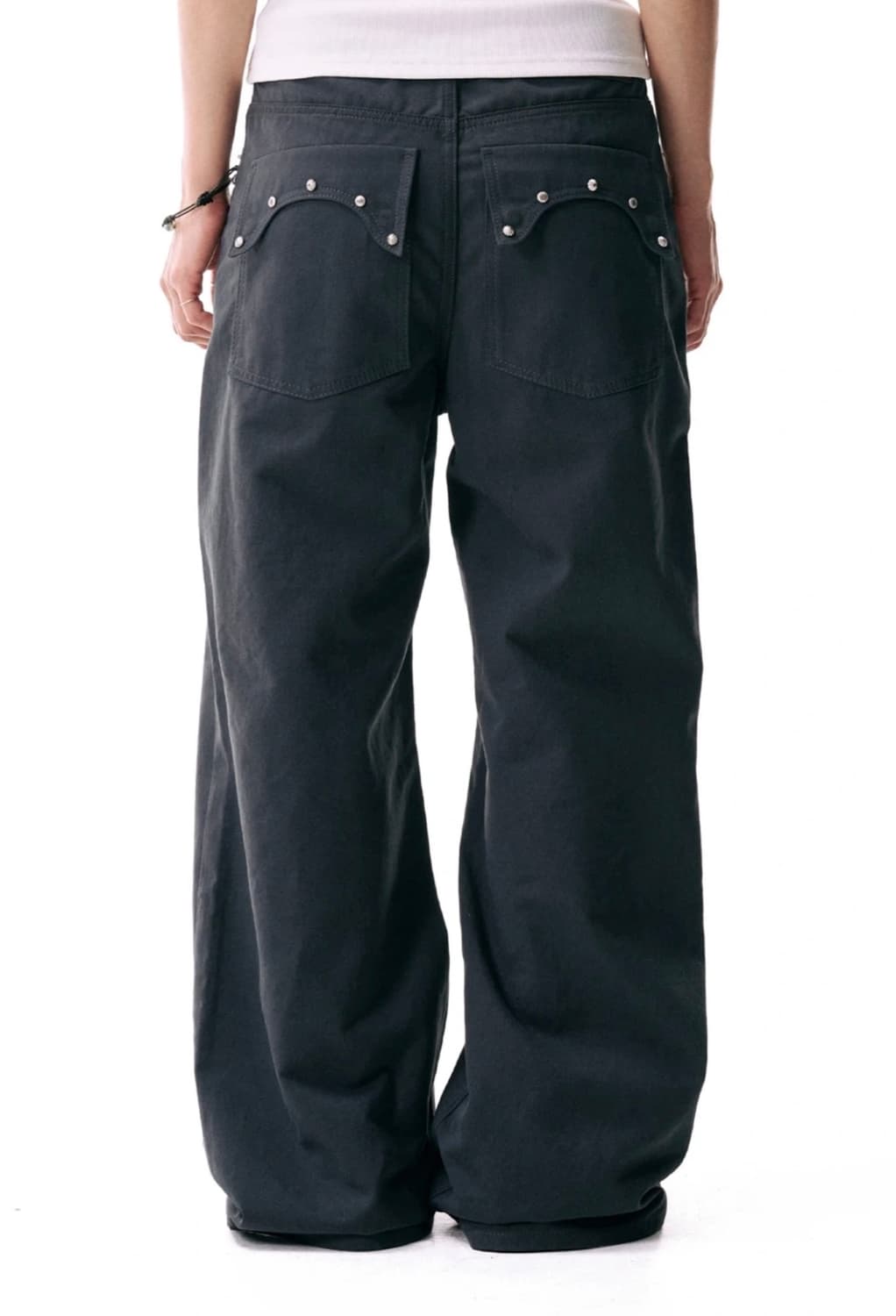 아캄 Multi Studded Cotton Pants gray 3사이즈 상품이미지2