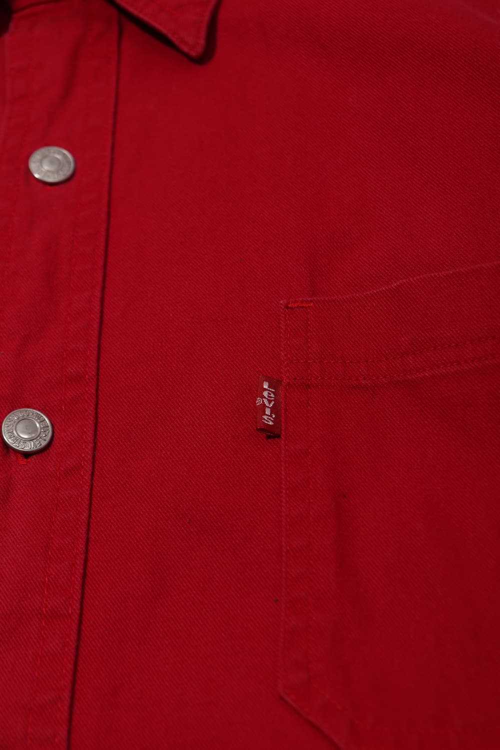 LEVIS 버튼 플라이 버건디 셔츠 size L 상품이미지4