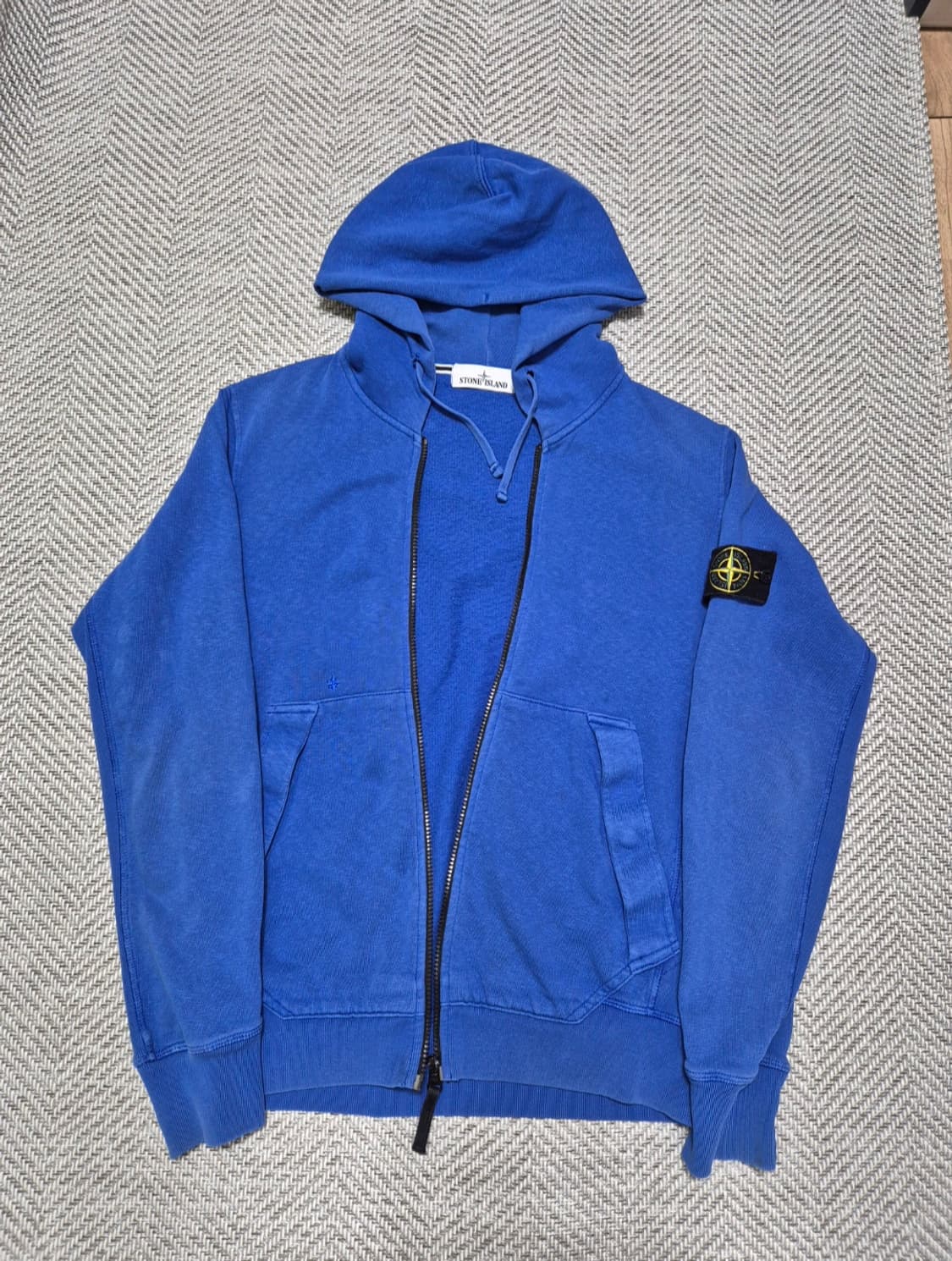 정품 스톤아일랜드 후드집업 95-M 파란색  상품이미지1