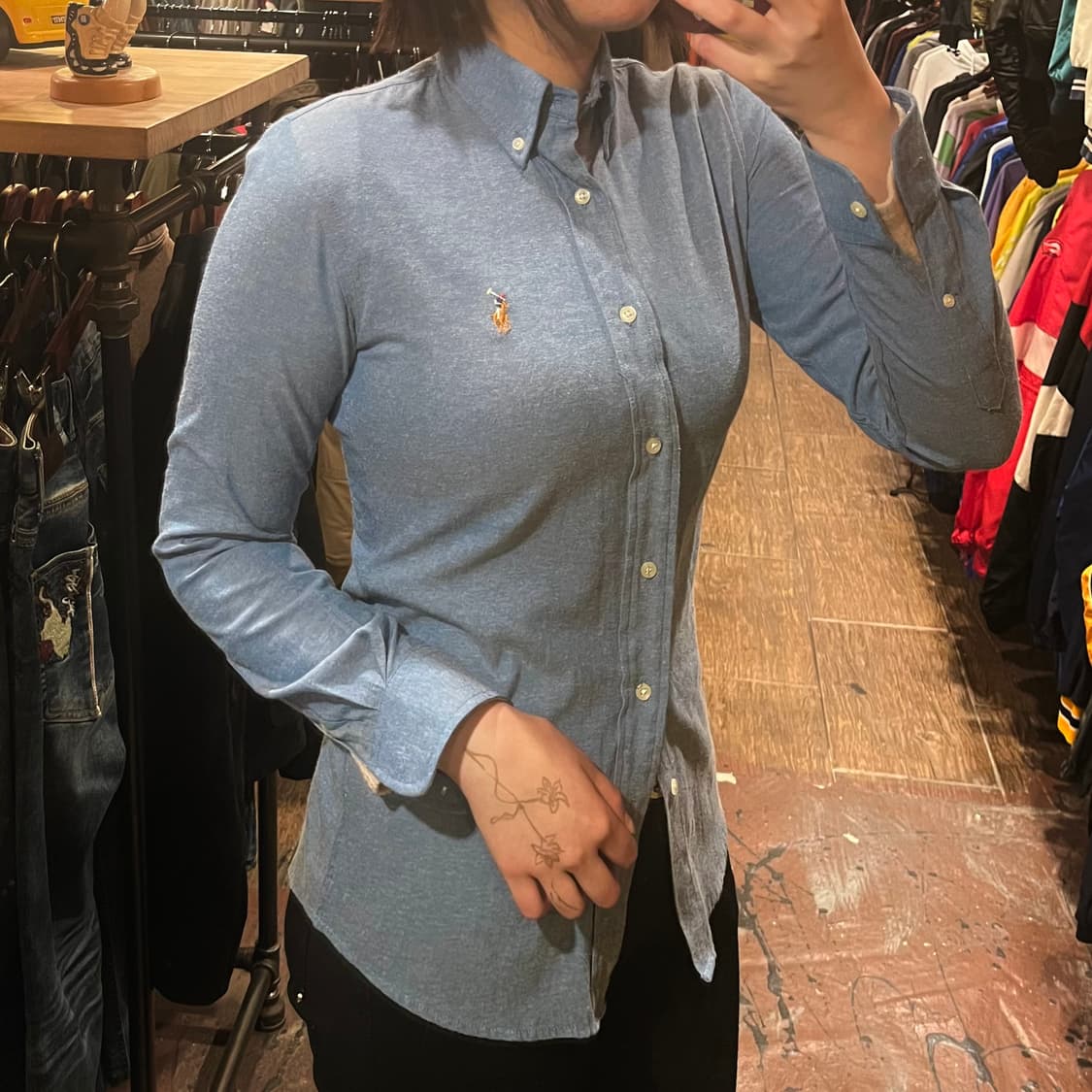 [HI] 폴로 데님 셔츠 상품이미지3