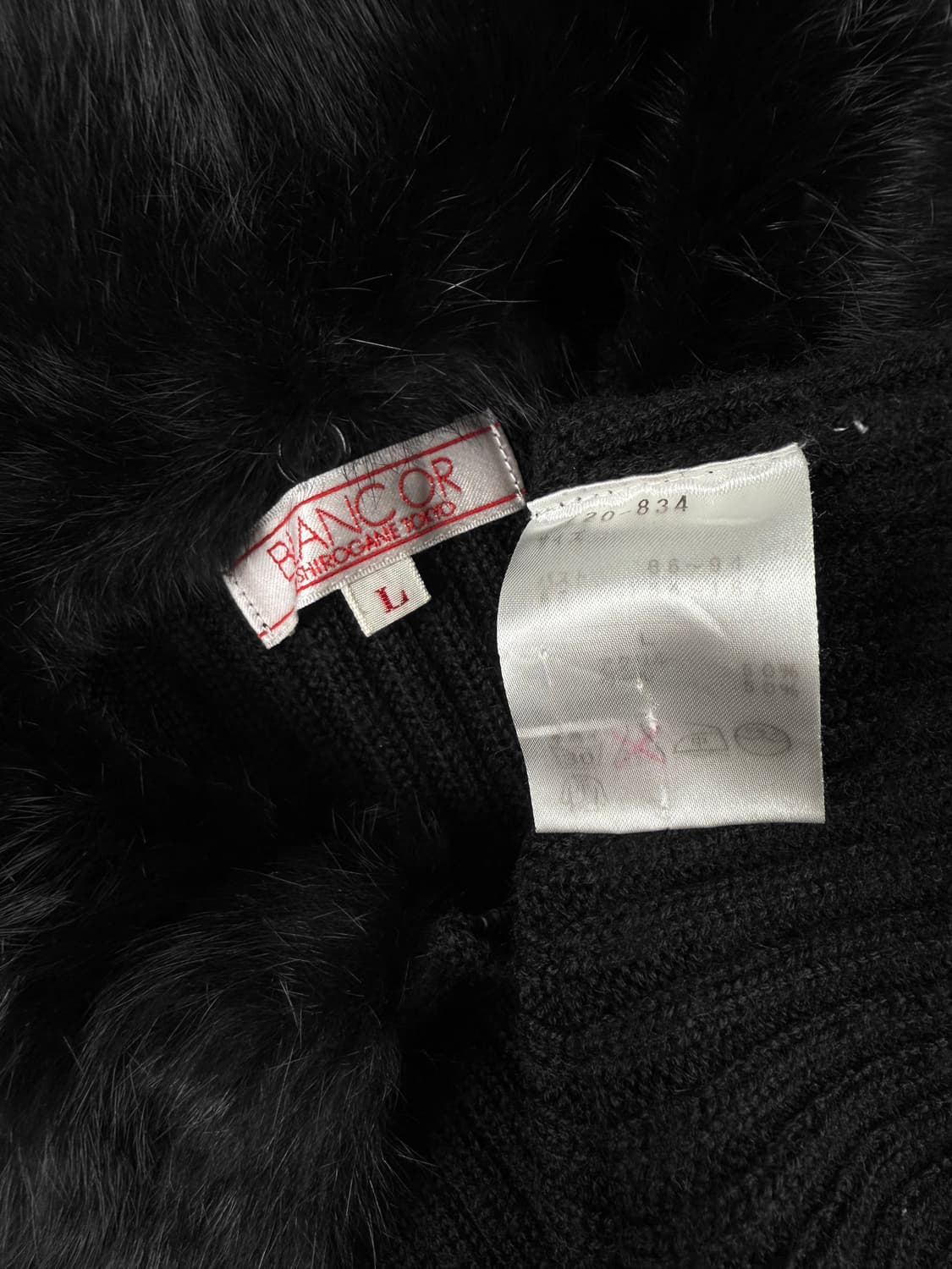 blanc or 퍼 카라 니트집업 상품이미지5