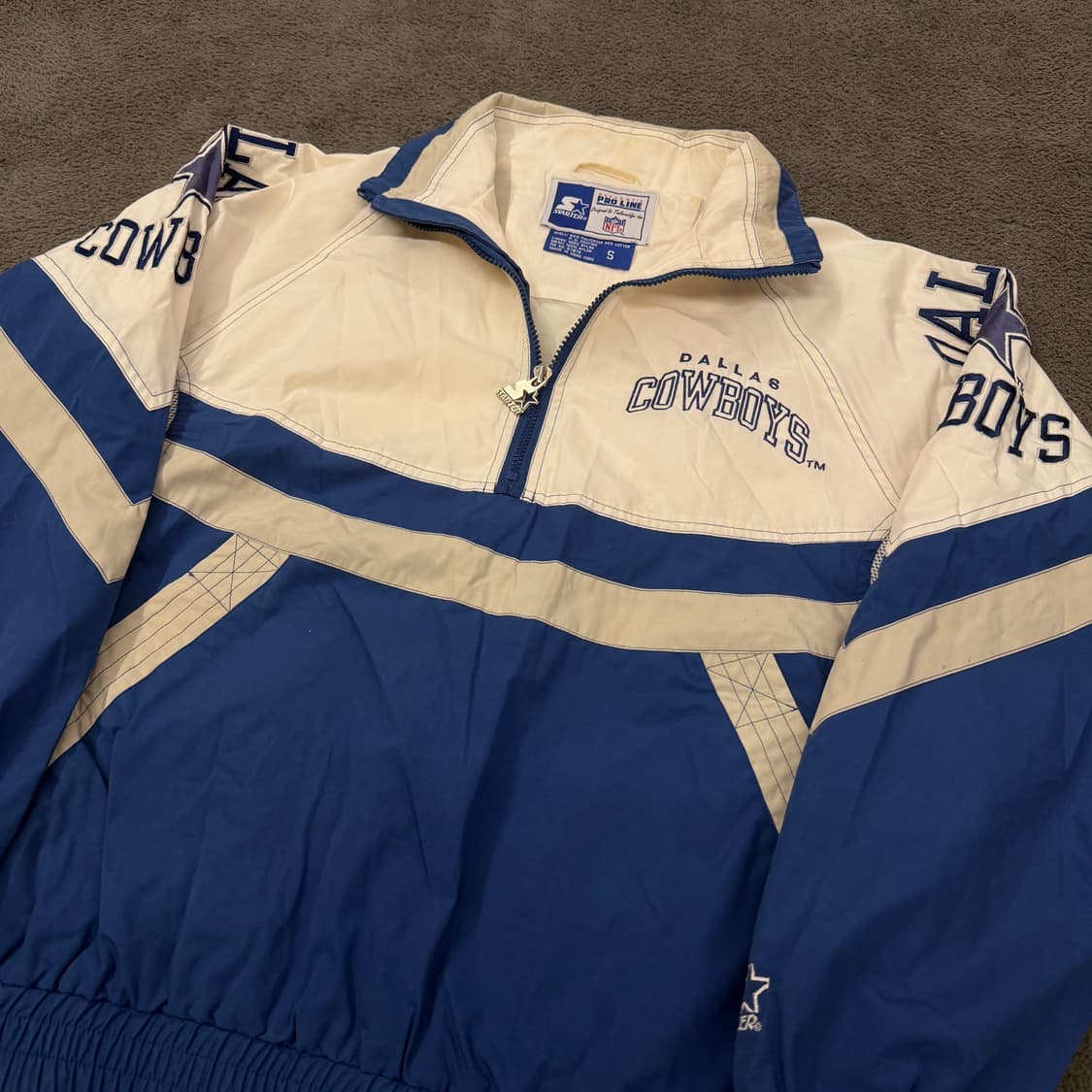 [정품/S] 스타터 NFL 프로라인 카우보이스 바람막이 아노락 웜업 상품이미지1