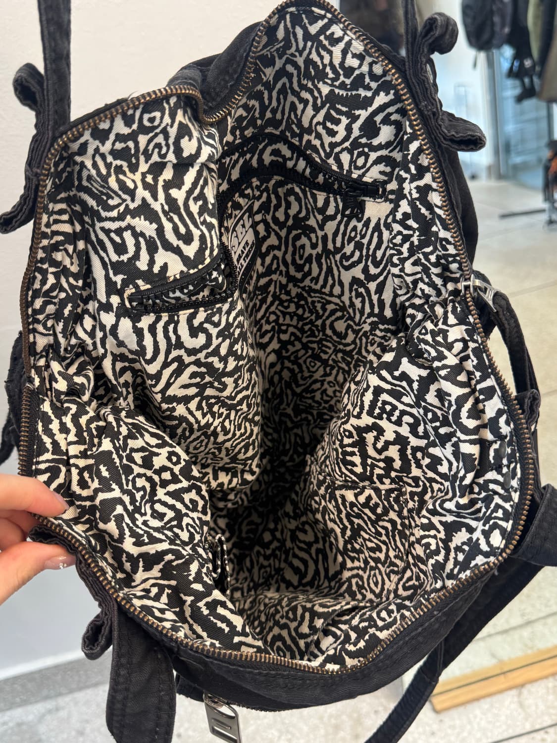 Diesel black cotton shoulder bag   상품이미지7