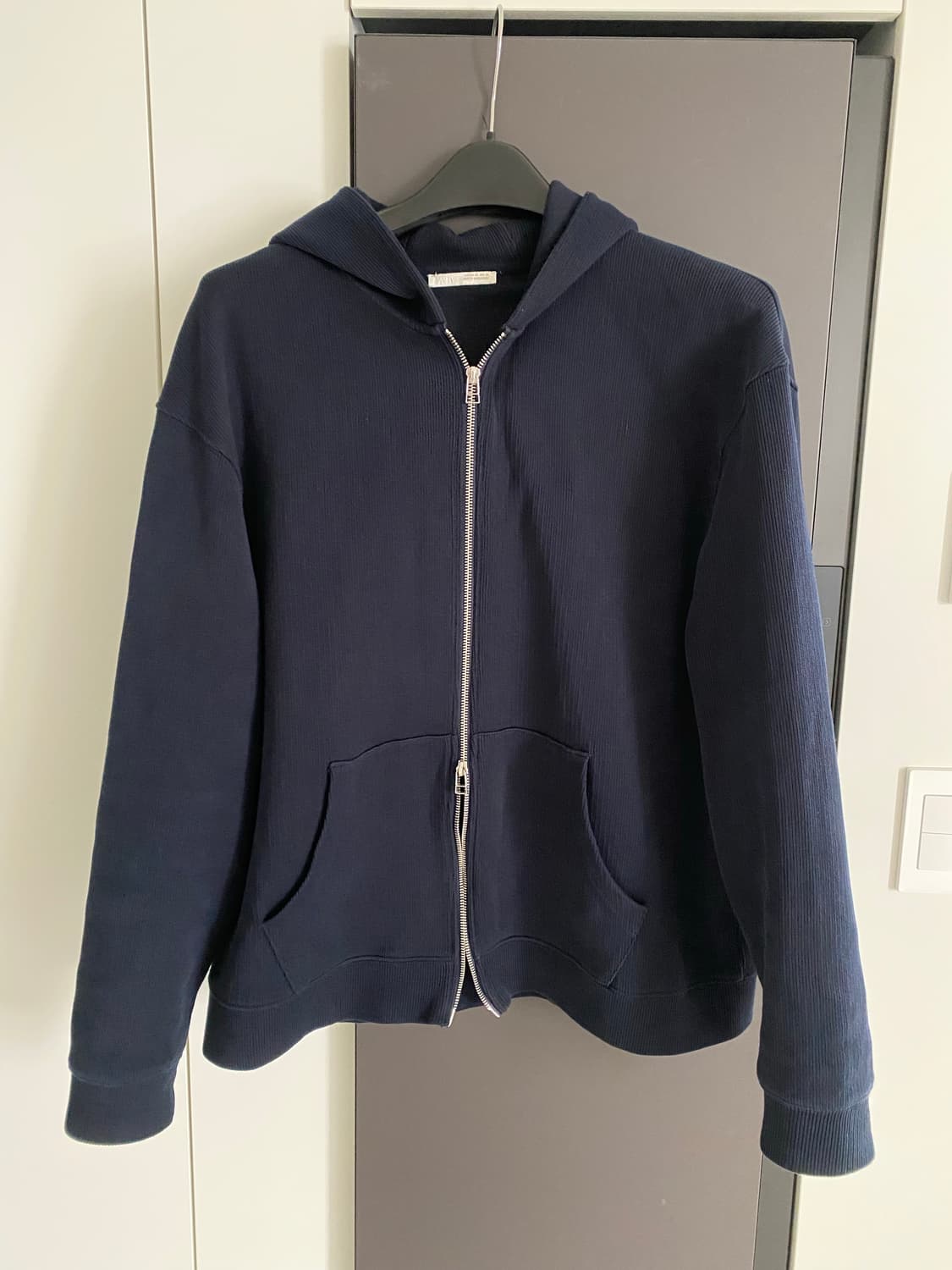 자라 투웨이 골지 후드집업 xl 상품이미지1