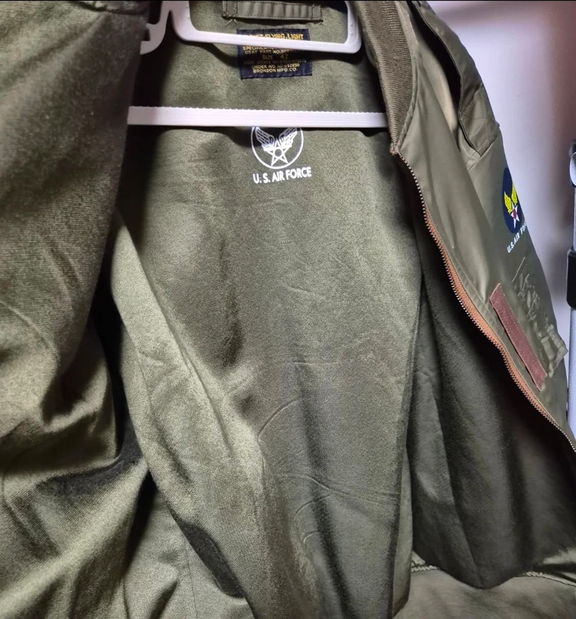 브론슨 L-2 항공자켓 L 올리브 상품이미지2