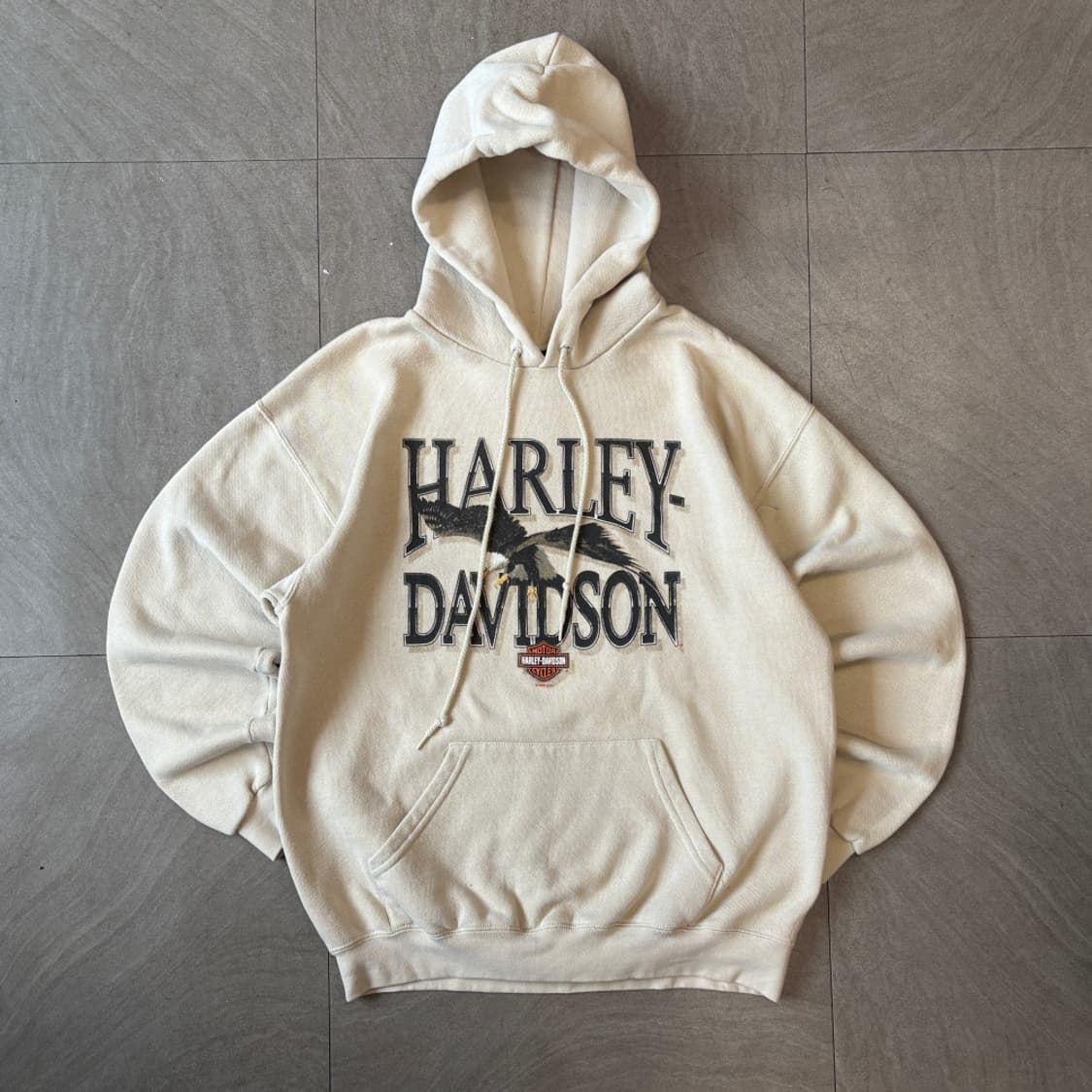 00년대 생산 할리데이비슨 아이보리 후디 후드티 상품이미지1