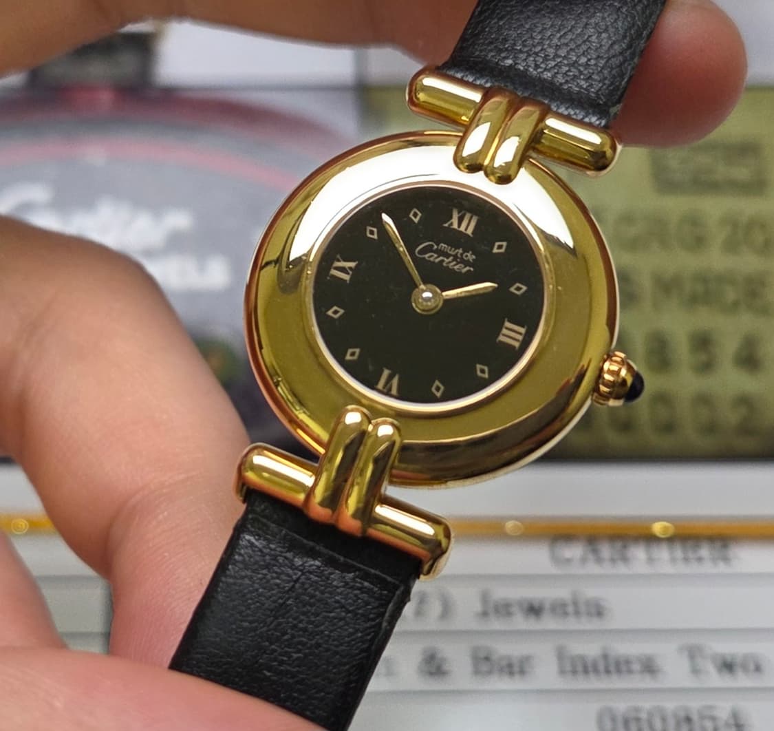 까르띠에 머스트드 꼴리제 오리지널 블랙다이얼 쿼츠 여성용 (감정서 포함) 상품이미지5