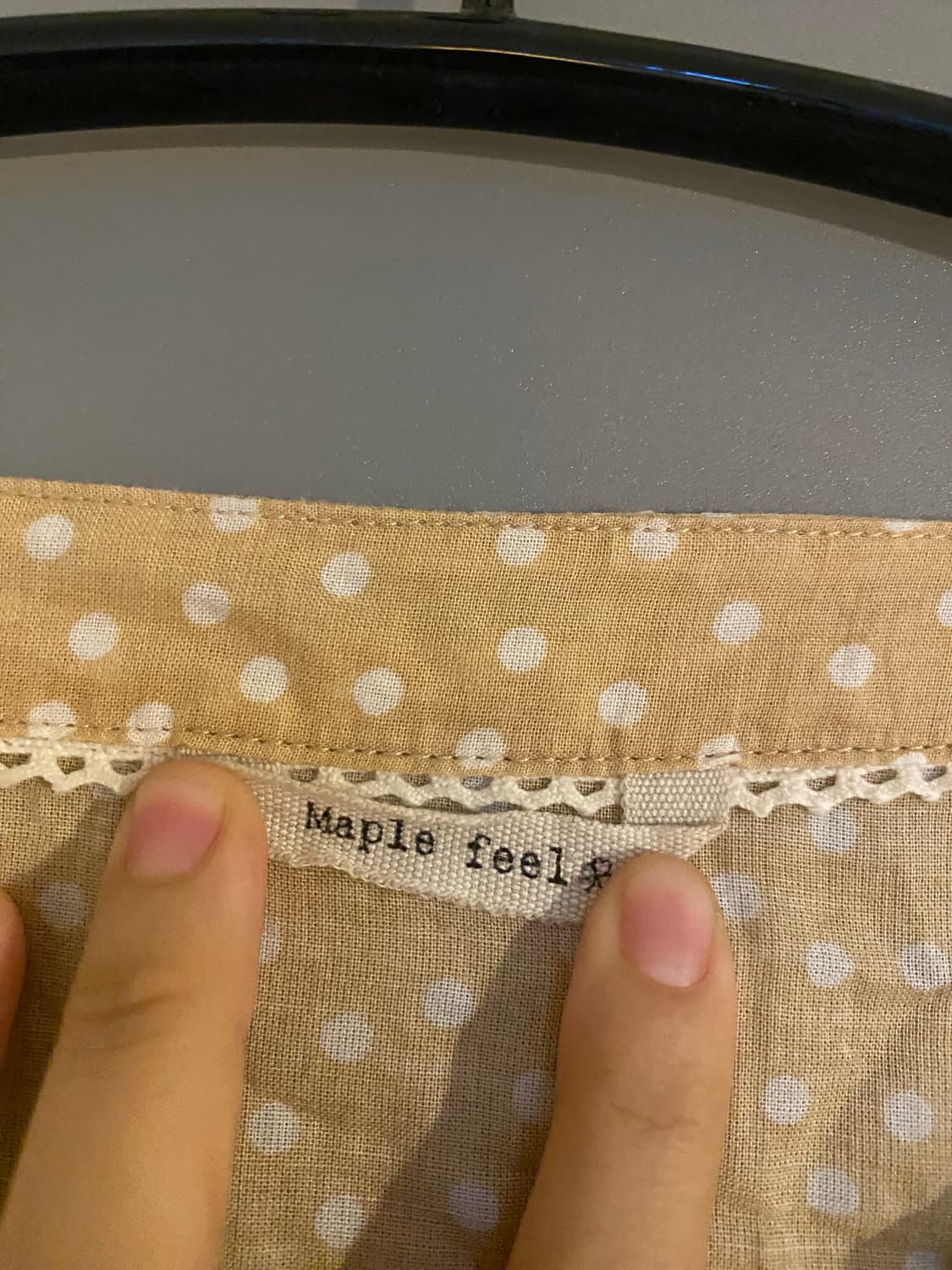 빈티지 모리걸 메이플필 더트 살구 블라우스 상품이미지3