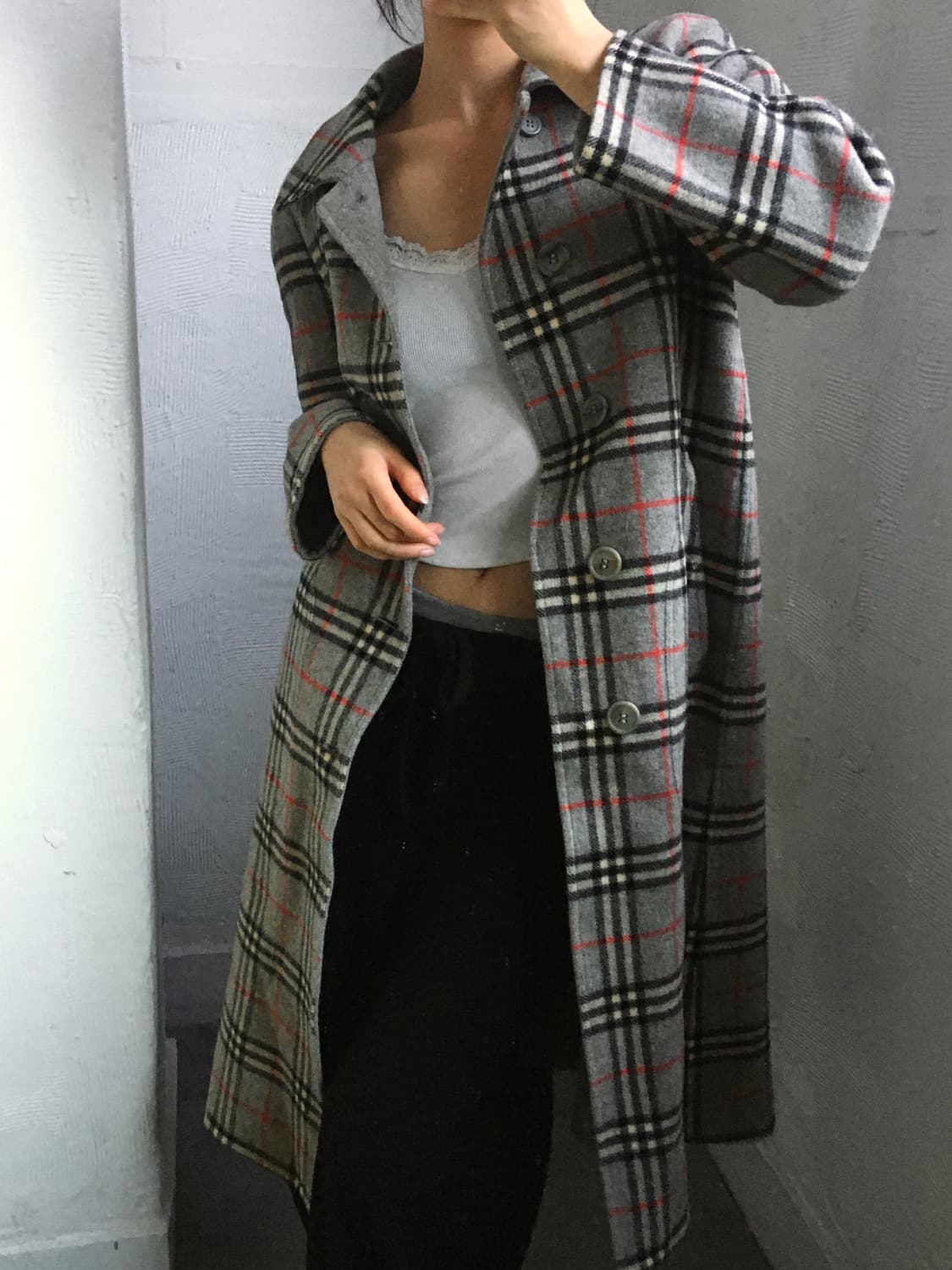 Burberrys 버버리 90s 리버시블 노바체크 그레이 울 상품이미지1