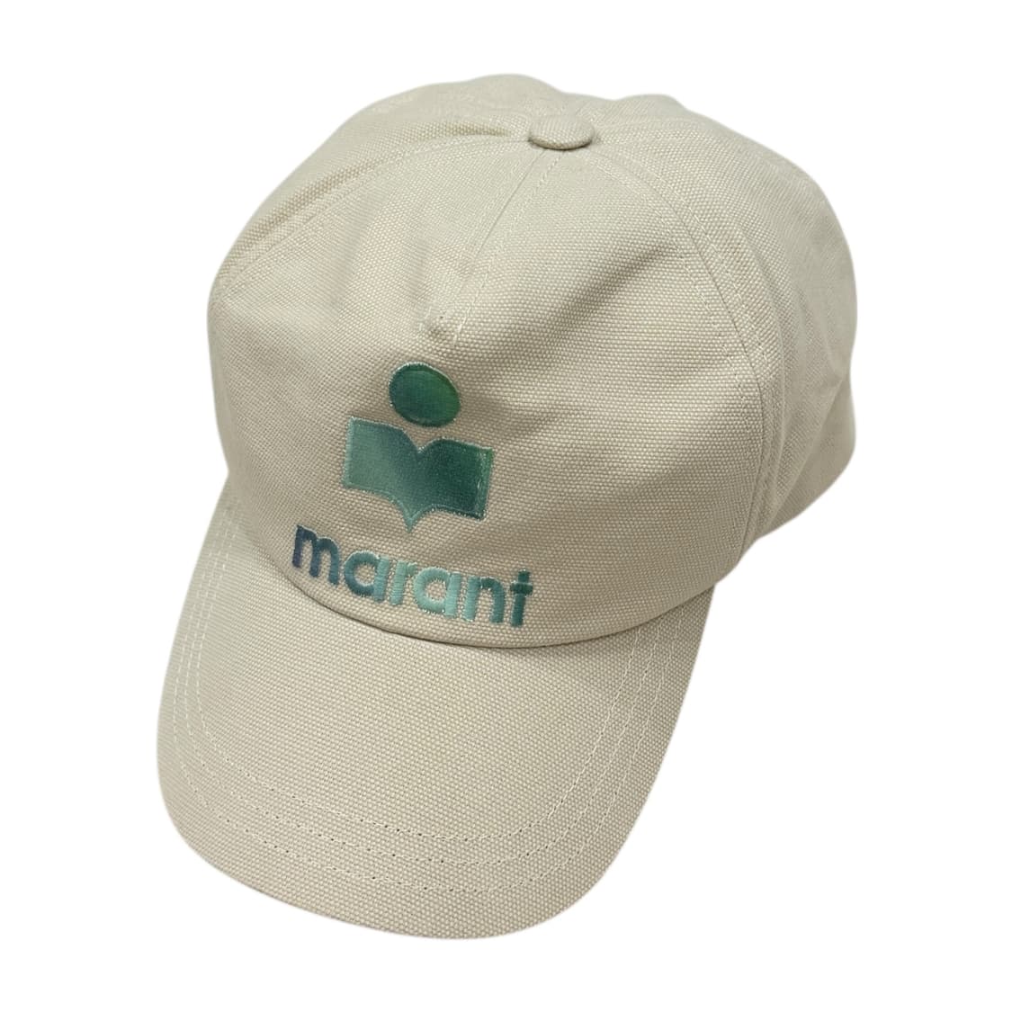 이자벨마랑 에크루 그린 그라데이션 로고 타이론 캡 모자 상품이미지2