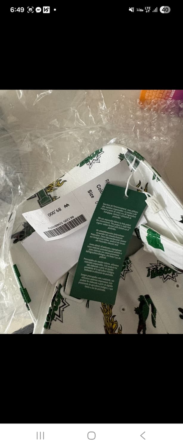 라코스테 악어 패턴 볼캡 새상품 상품이미지2