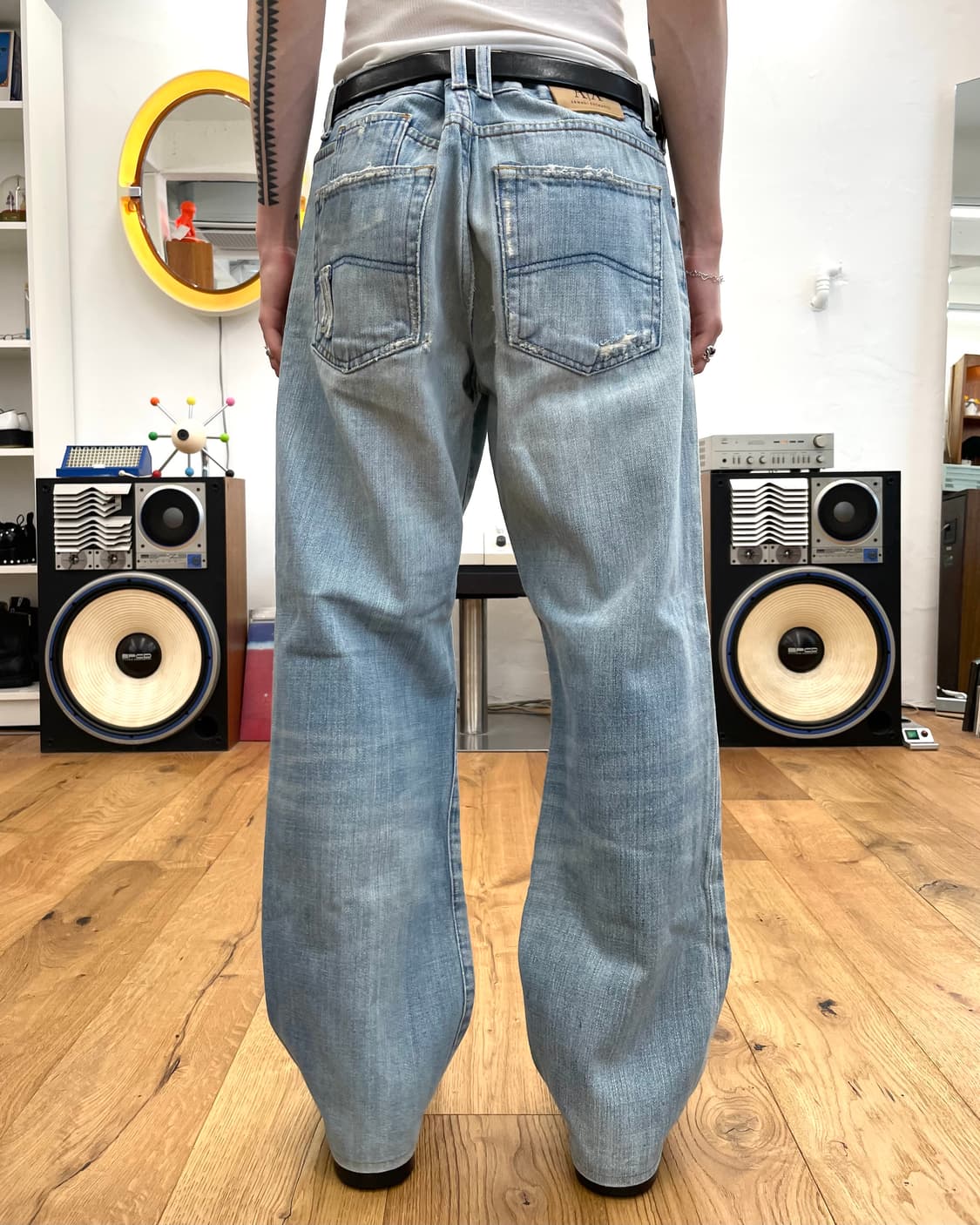 [34] 아르마니 익스체인지 패치워크 데님 팬츠 상품이미지3