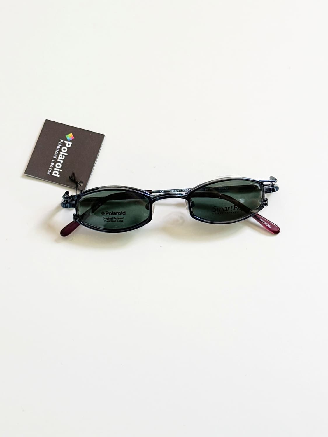 미국제 ELITE 클립온 다크블루 슬림 오벌 프레임 빈티지 안경 상품이미지2