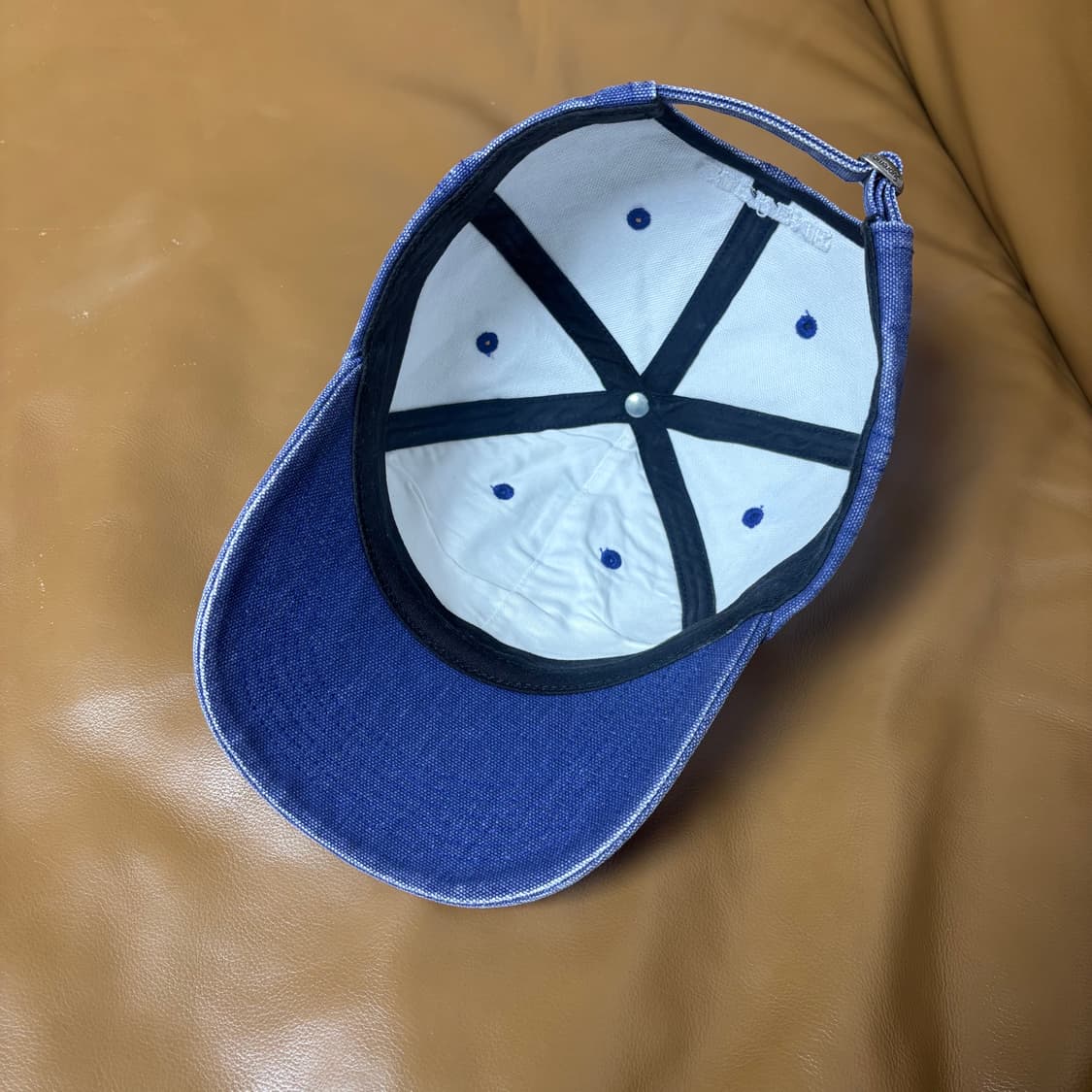 슈프림 S로고 6패널 볼캡 모자 23ss 피그먼트 네이비 상품이미지6