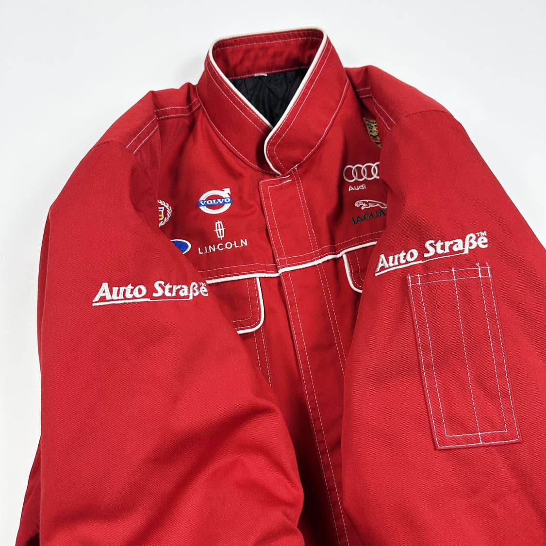 VTG 빈티지 싱글 레이싱 자켓 레드 M 상품이미지6