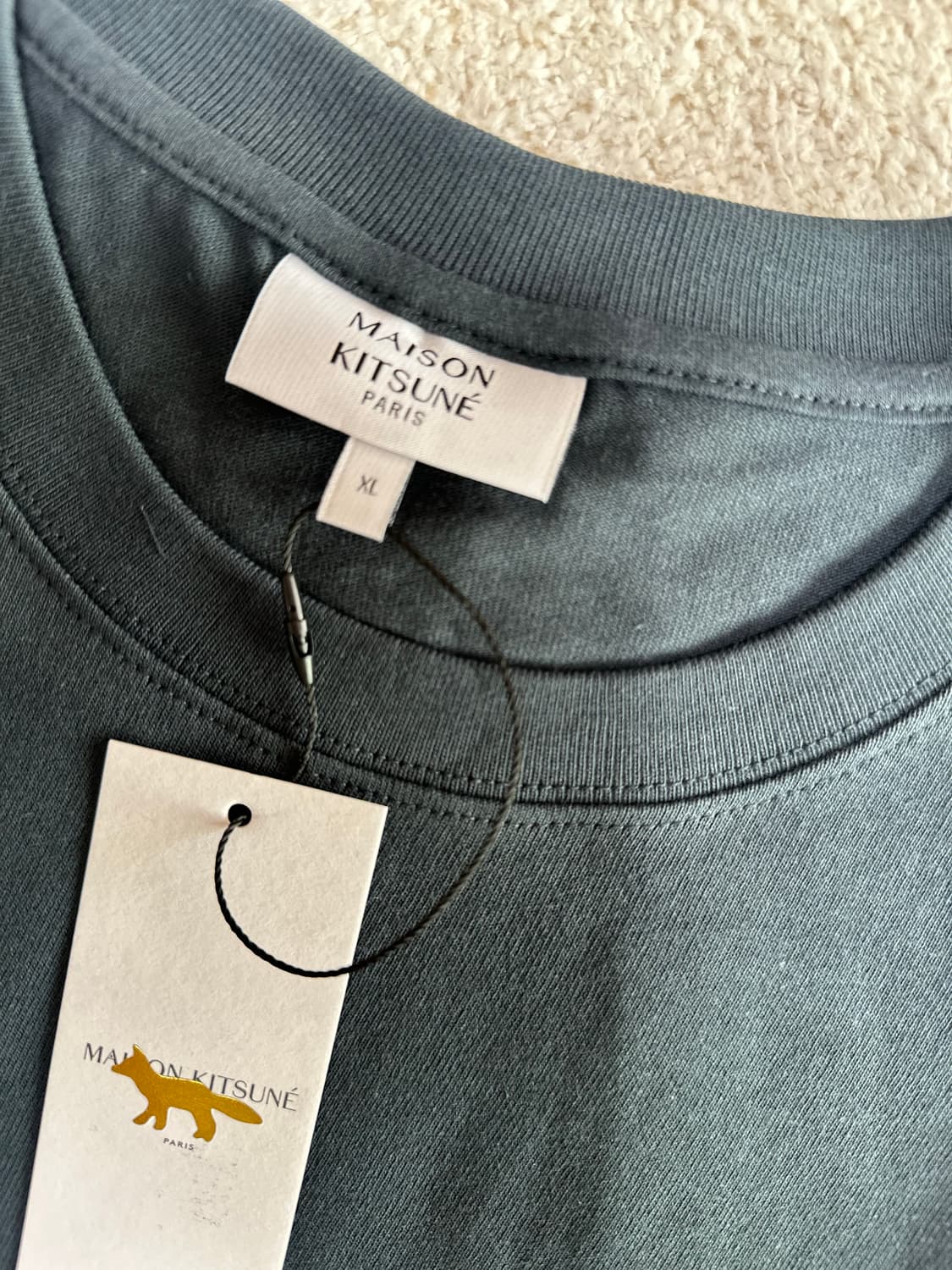 (새상품/XL)메종키츠네 그레이 폭스 헤드 컴포트 티셔츠 상품이미지3