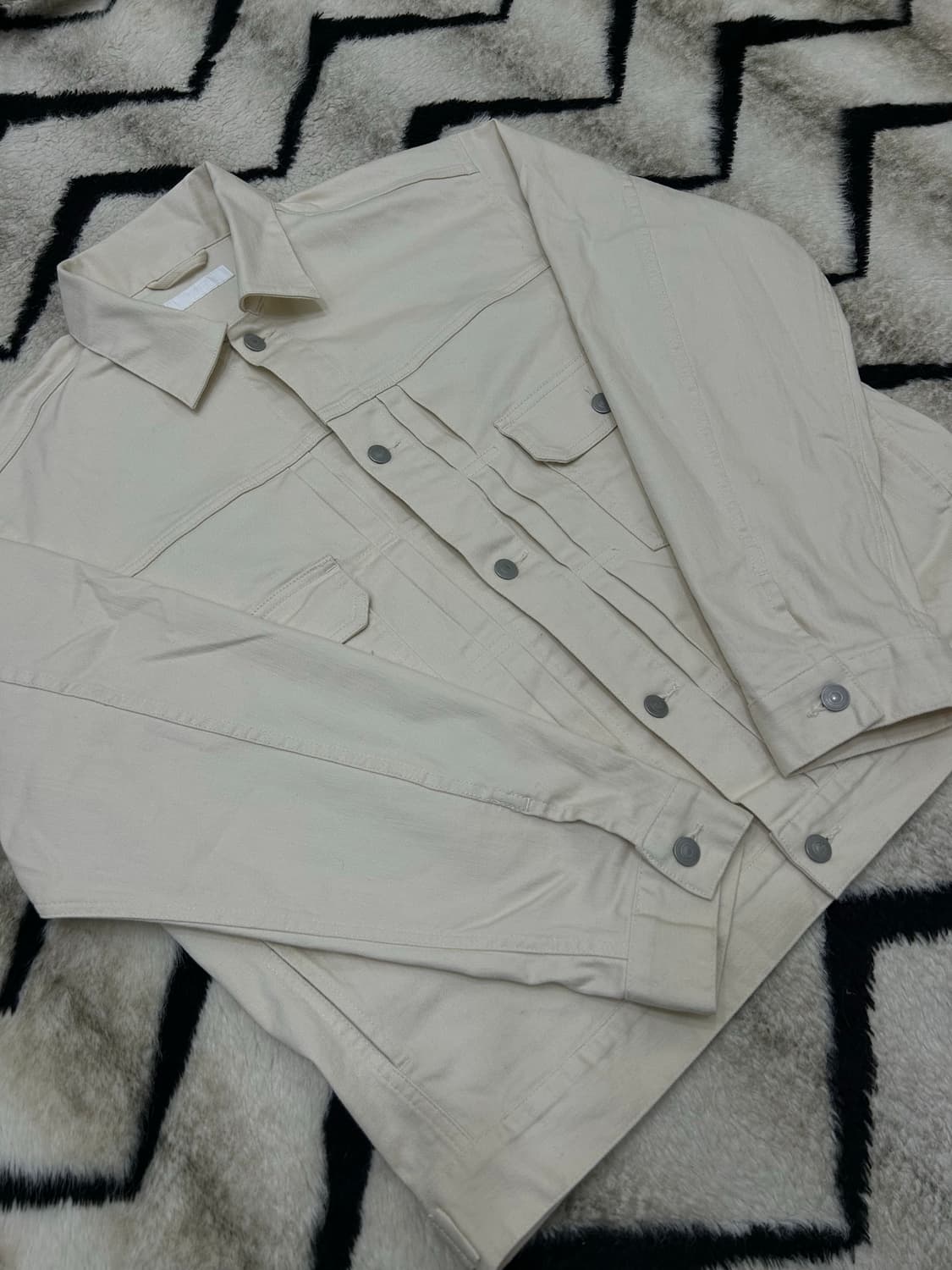 [XL]유니클로 데님 트러커 자켓/아이보리 상품이미지2