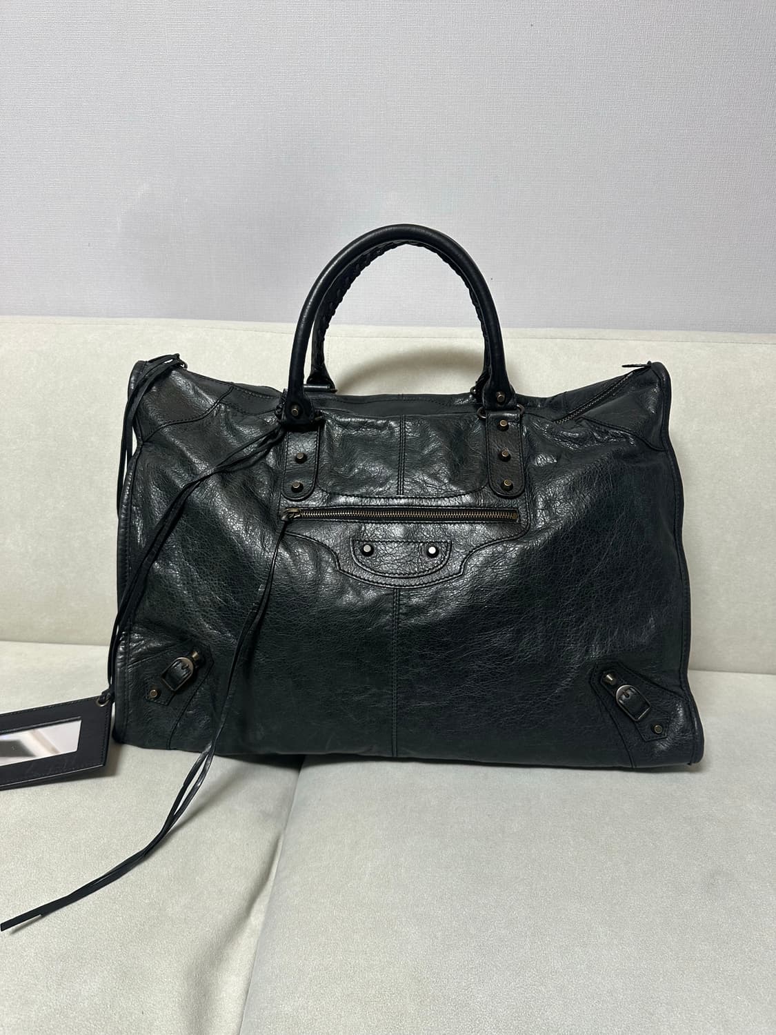 [A 정품] 발렌시아가 시티 모터백 위켄더 블랙 상품이미지1