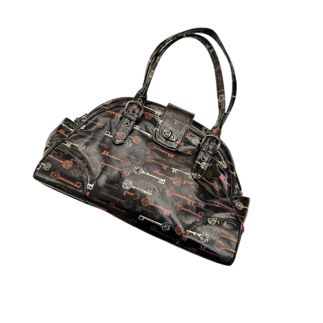 히스테릭글래머 PVC 키패턴 숄더백 블랙 상품이미지1