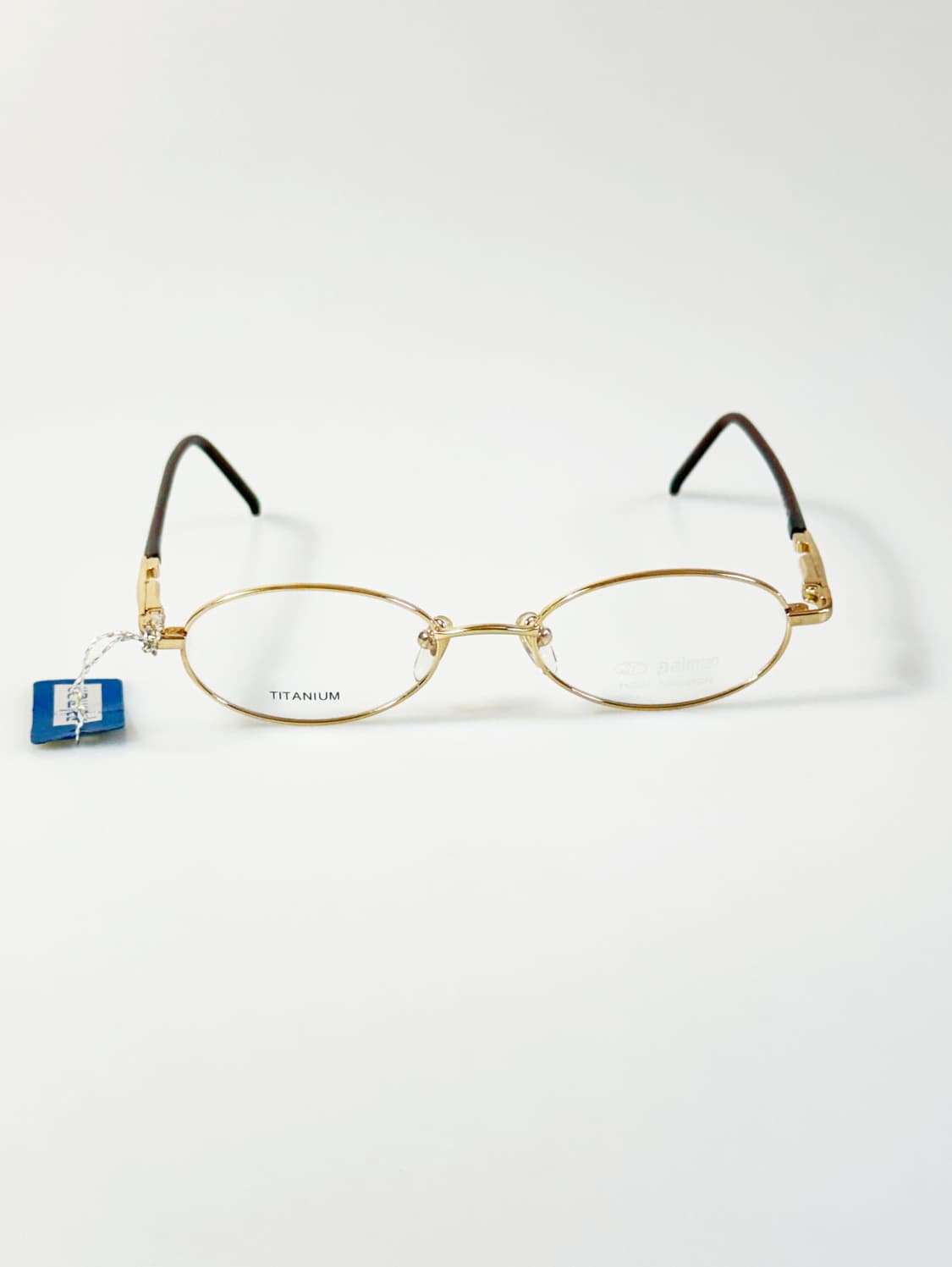 PALMAN 골드 티타늄 슬림 오벌 프레임 빈티지 안경 상품이미지2