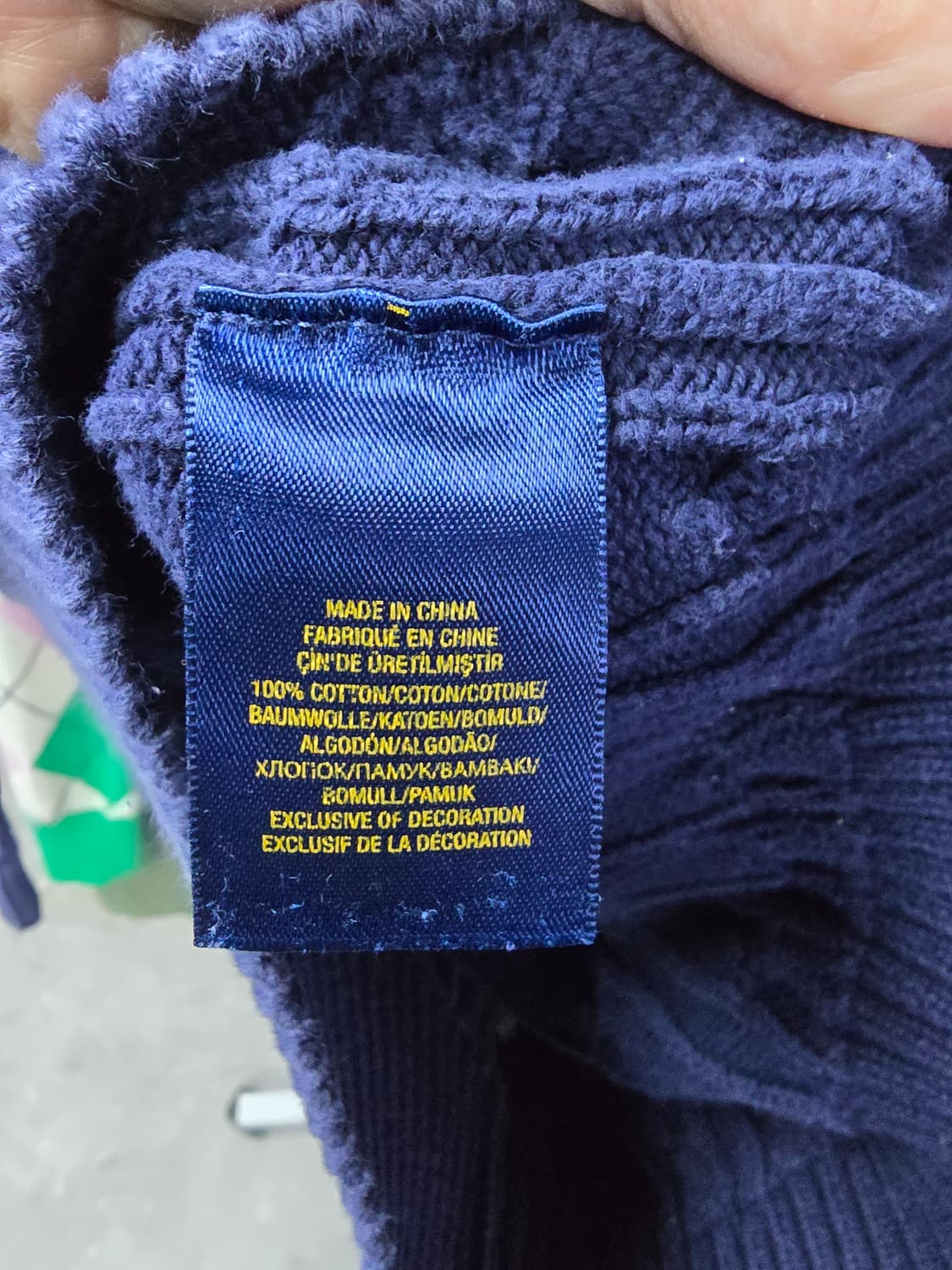 폴로랄프로렌 네이비 꽈배기 니트 (1434) 상품이미지4