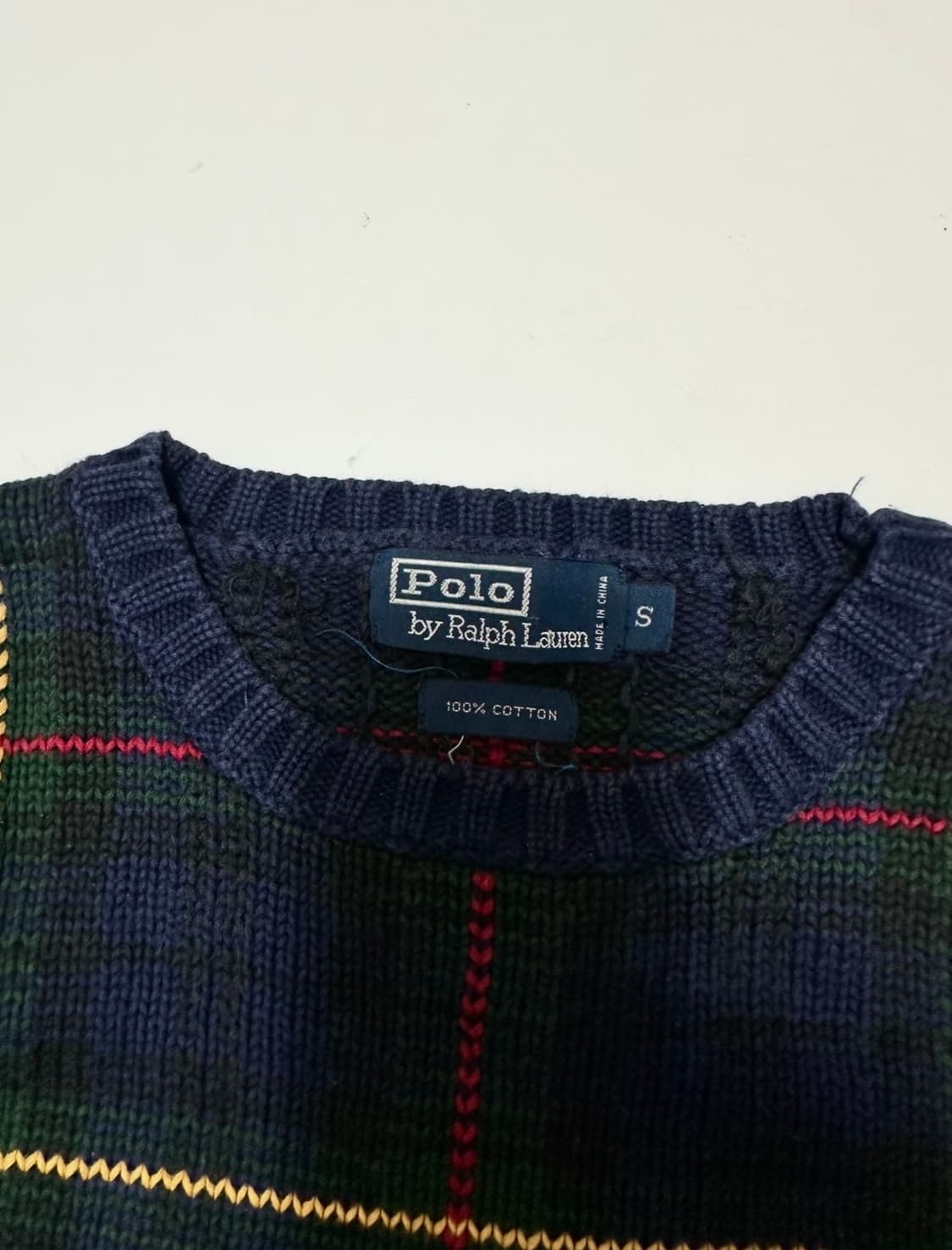 폴로 랄프로렌 네이비 체크 니트 상품이미지5