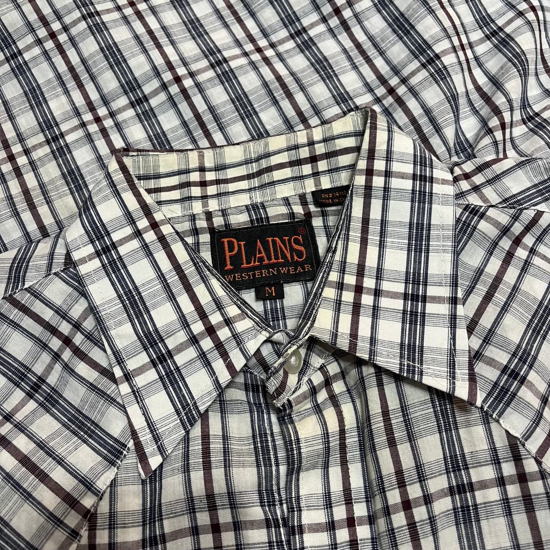PLAINS 플레인즈 웨스턴 체크 반팔셔츠 상품이미지5