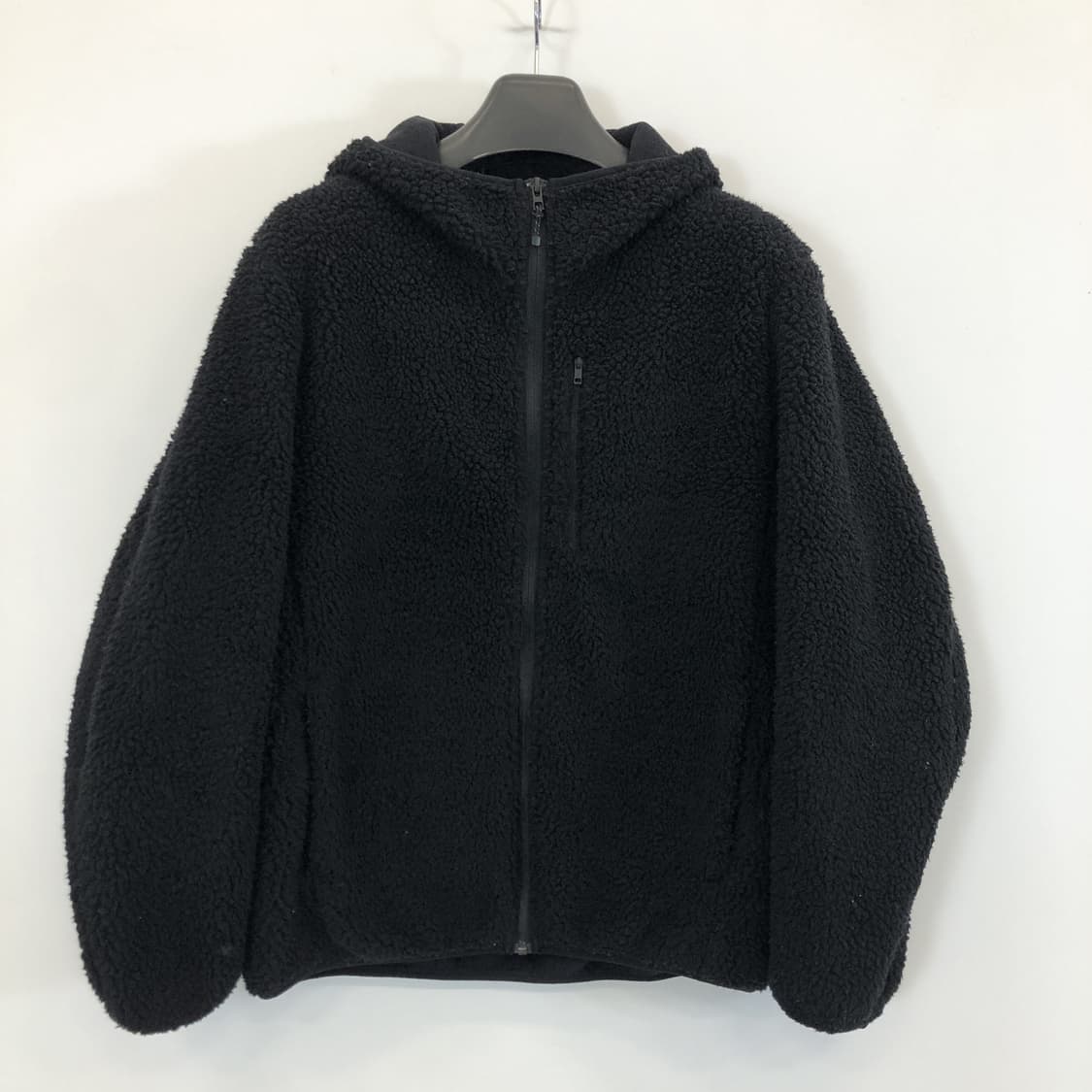 유니클로 블랙 플리스 후드점퍼 L  상품이미지1