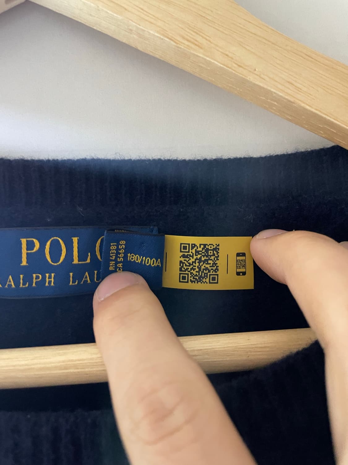 폴로 랄프로렌 울 케이블 니트L(QR정품) 상품이미지4