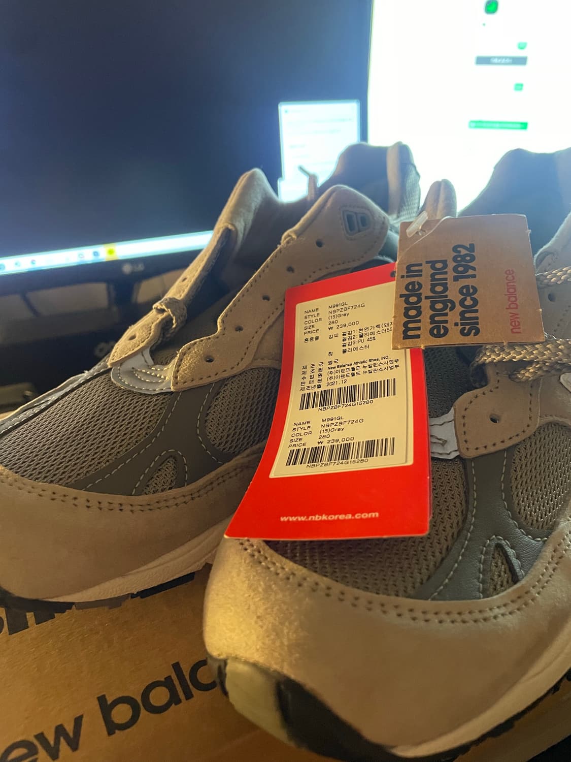 뉴발란스 991 grey 280mm *새상품 상품이미지7